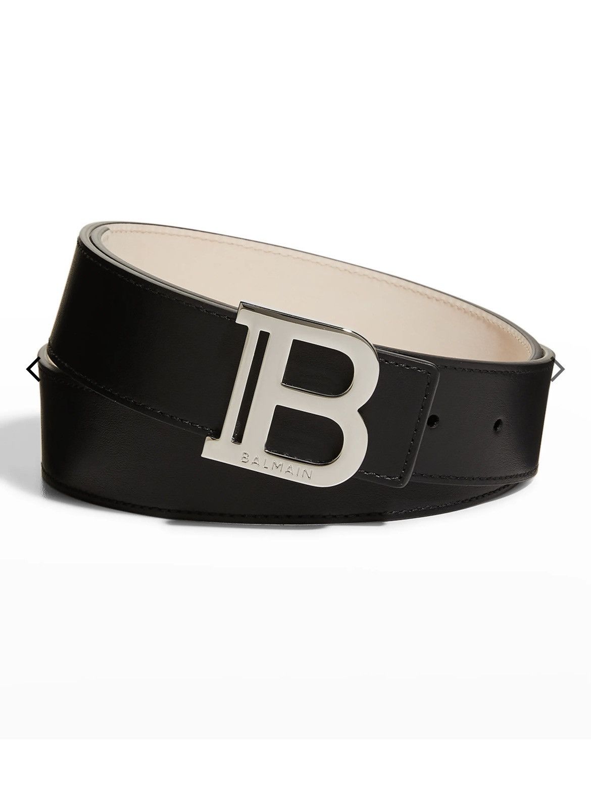 Balmain B-Buckle Calfskin Belt