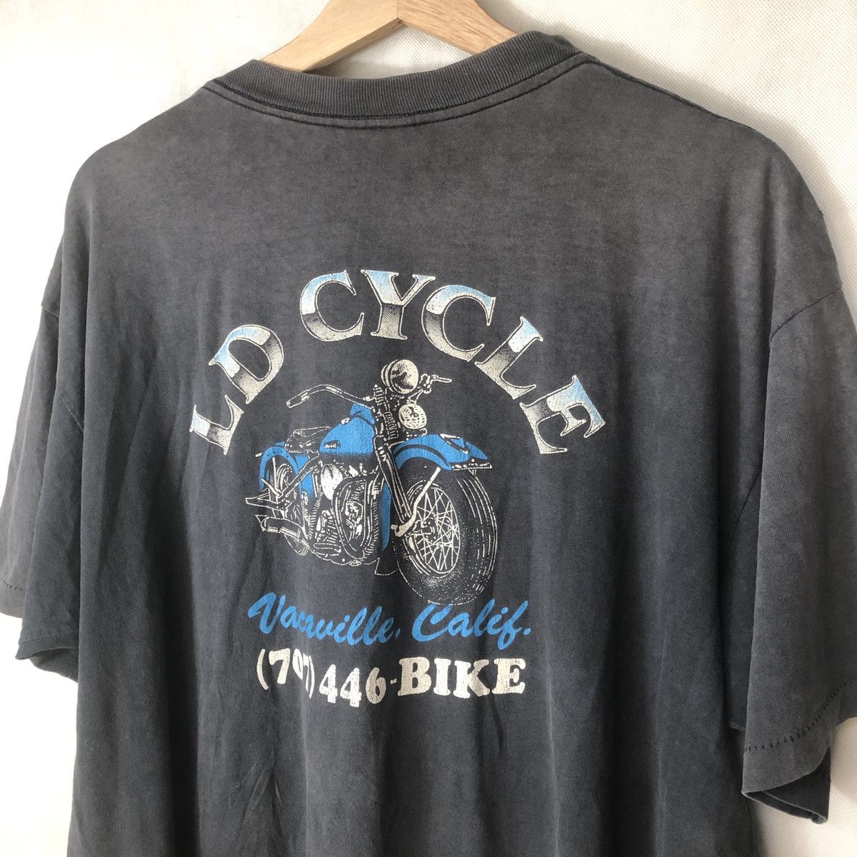 Harley Davidson Vintage Harley Davidson LD Cycle Calif Distressed FadeTee 🔥 Size US XL / EU 56 / 4 - 4 Thumbnail