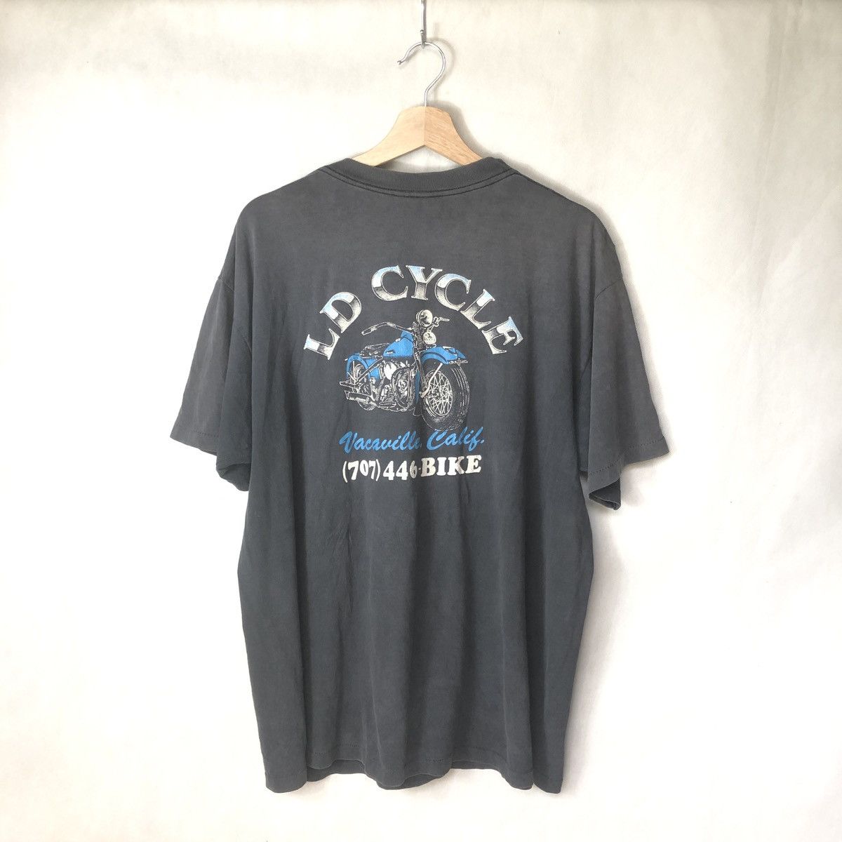 Harley Davidson Vintage Harley Davidson LD Cycle Calif Distressed FadeTee 🔥 Size US XL / EU 56 / 4 - 1 Thumbnail