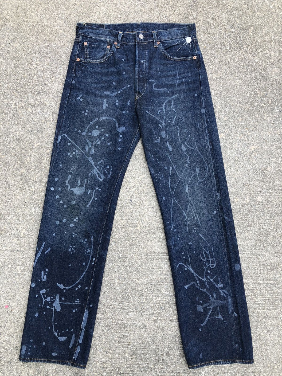 Levi's Vintage Clothing Vintage LVC Levi’s 501 XX Big E Painter Selvedge Denim Jeans Size US 30 / EU 46 - 1 Thumbnail