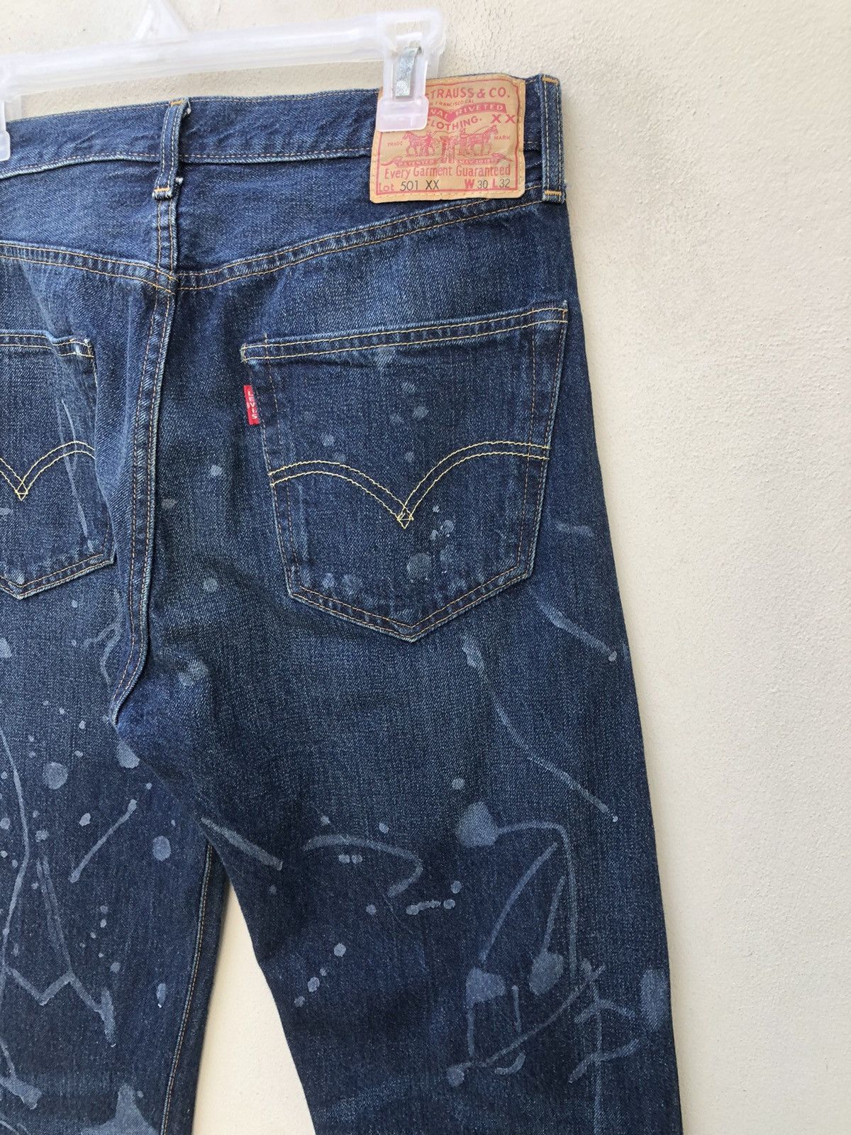 Levi's Vintage Clothing Vintage LVC Levi’s 501 XX Big E Painter Selvedge Denim Jeans Size US 30 / EU 46 - 17 Thumbnail