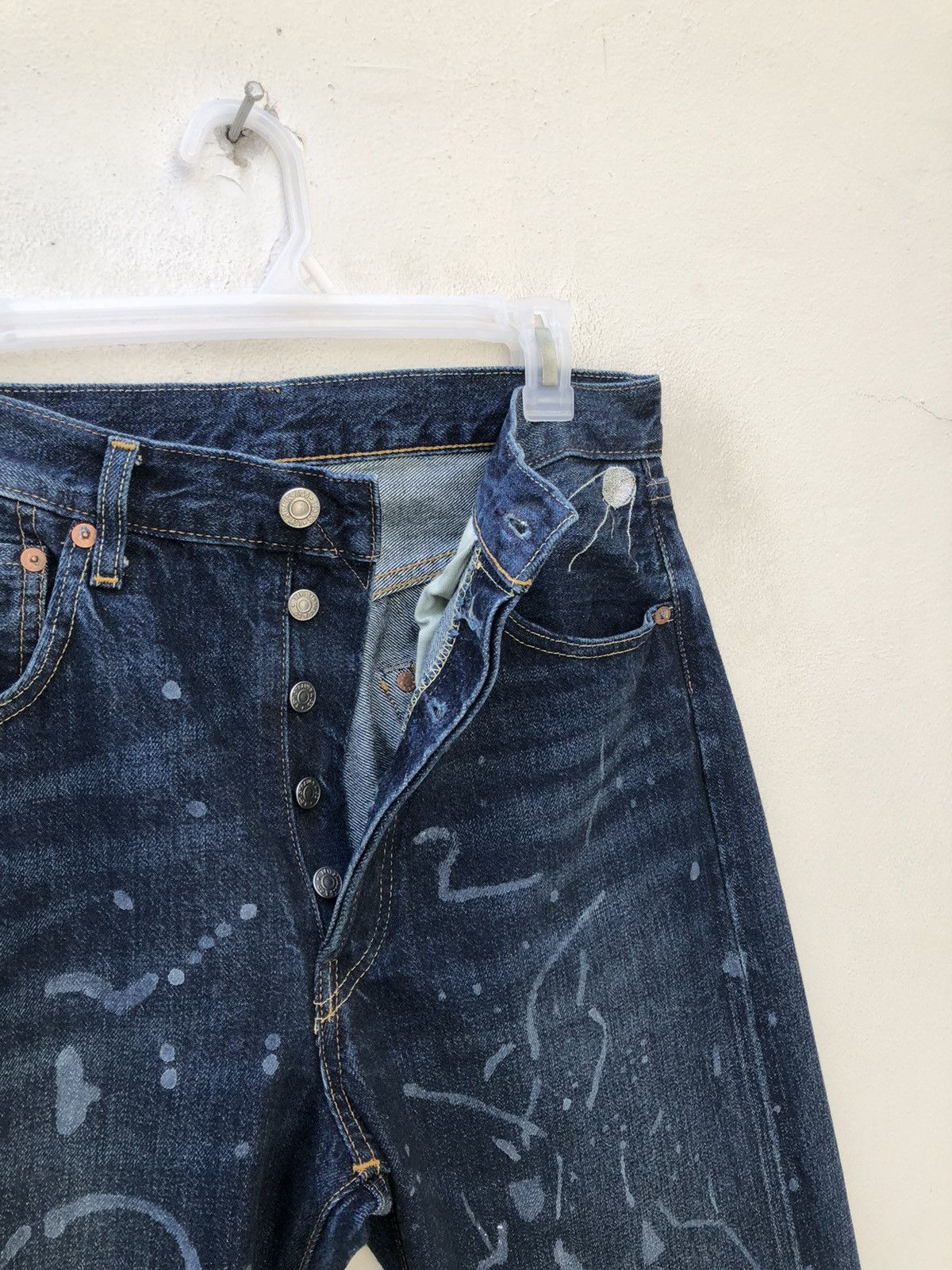 Levi's Vintage Clothing Vintage LVC Levi’s 501 XX Big E Painter Selvedge Denim Jeans Size US 30 / EU 46 - 5 Thumbnail