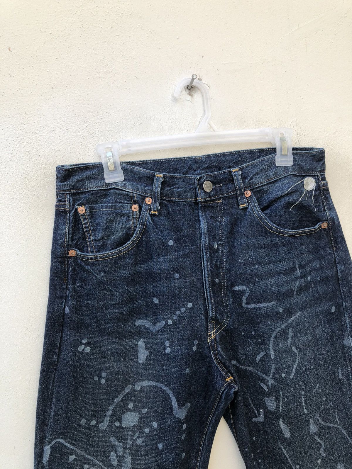 Levi's Vintage Clothing Vintage LVC Levi’s 501 XX Big E Painter Selvedge Denim Jeans Size US 30 / EU 46 - 4 Thumbnail
