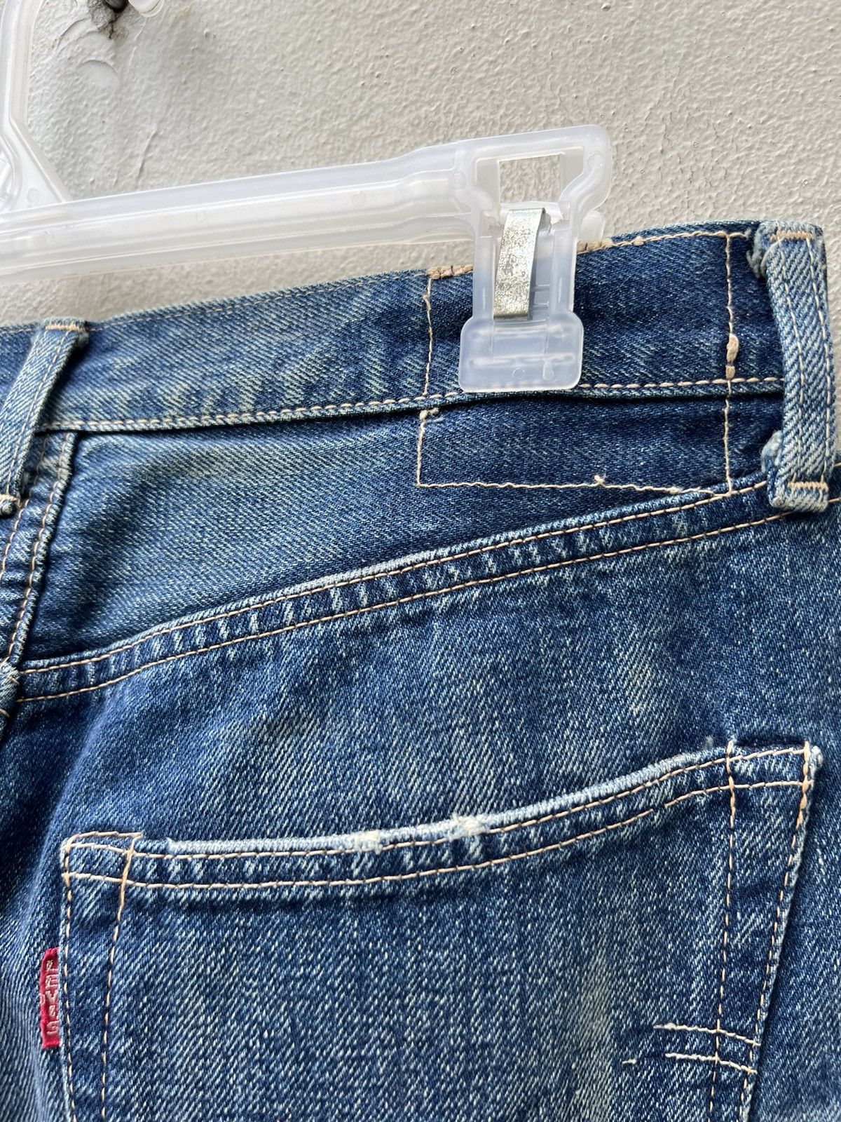 Japanese Brand × Levi's Vintage Clothing × Vintage VTG 2003 LVC 1955 Levi’s 501 XX Rips Denim Selvedge Jeans Size US 30 / EU 46 - 19 Thumbnail