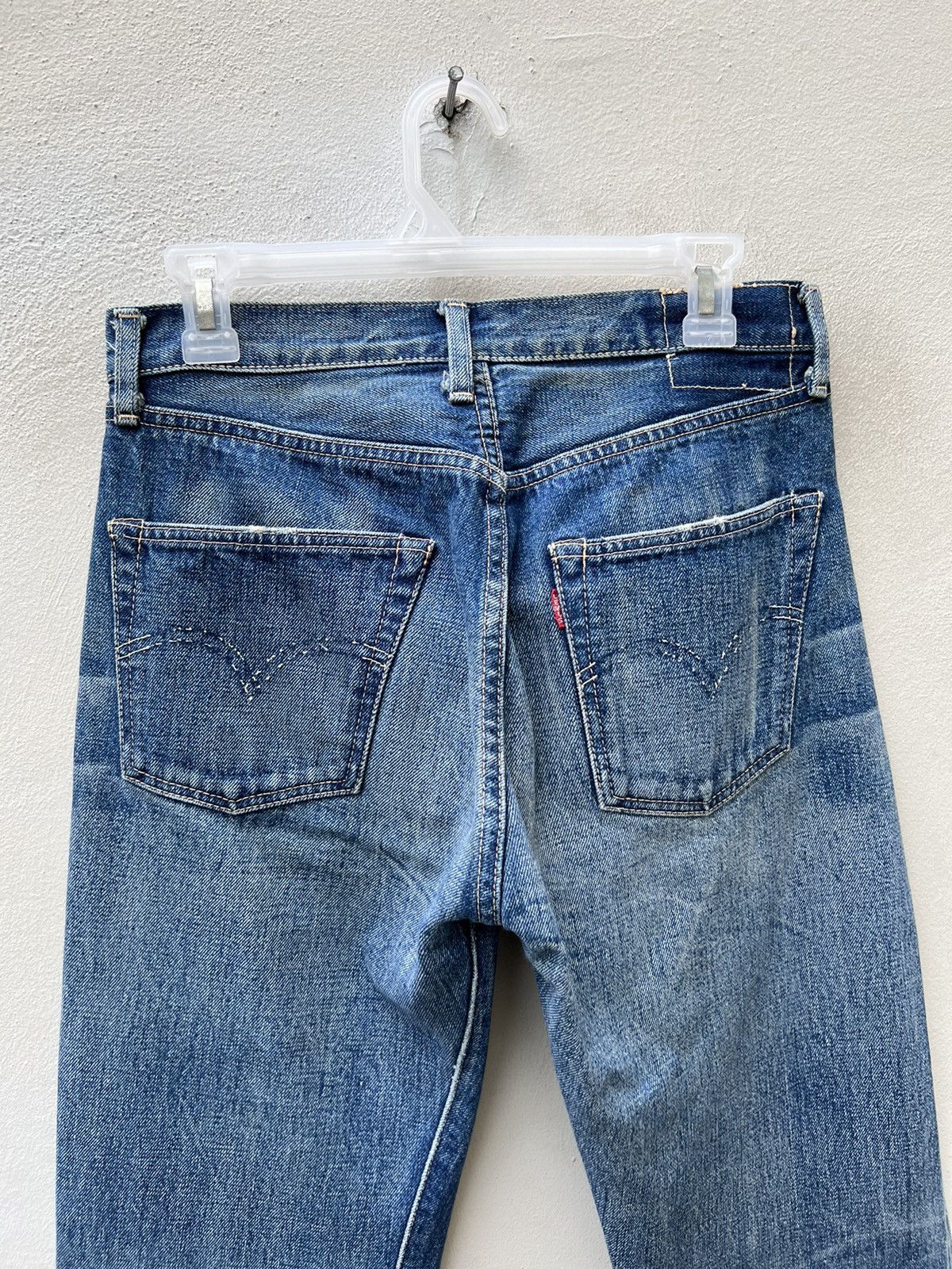 Japanese Brand × Levi's Vintage Clothing × Vintage VTG 2003 LVC 1955 Levi’s 501 XX Rips Denim Selvedge Jeans Size US 30 / EU 46 - 15 Thumbnail