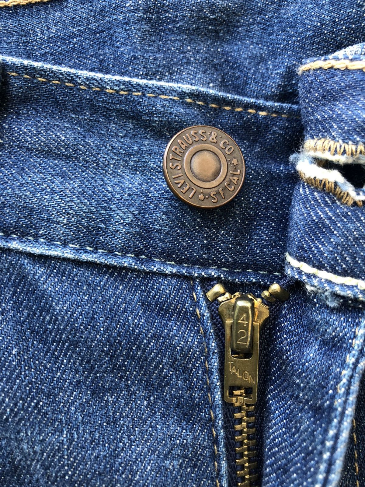 Levi's Vintage Clothing LVC Levi’s 605 Capital E Orange Tab Denim Painter Jeans Size US 28 / EU 44 - 13 Thumbnail