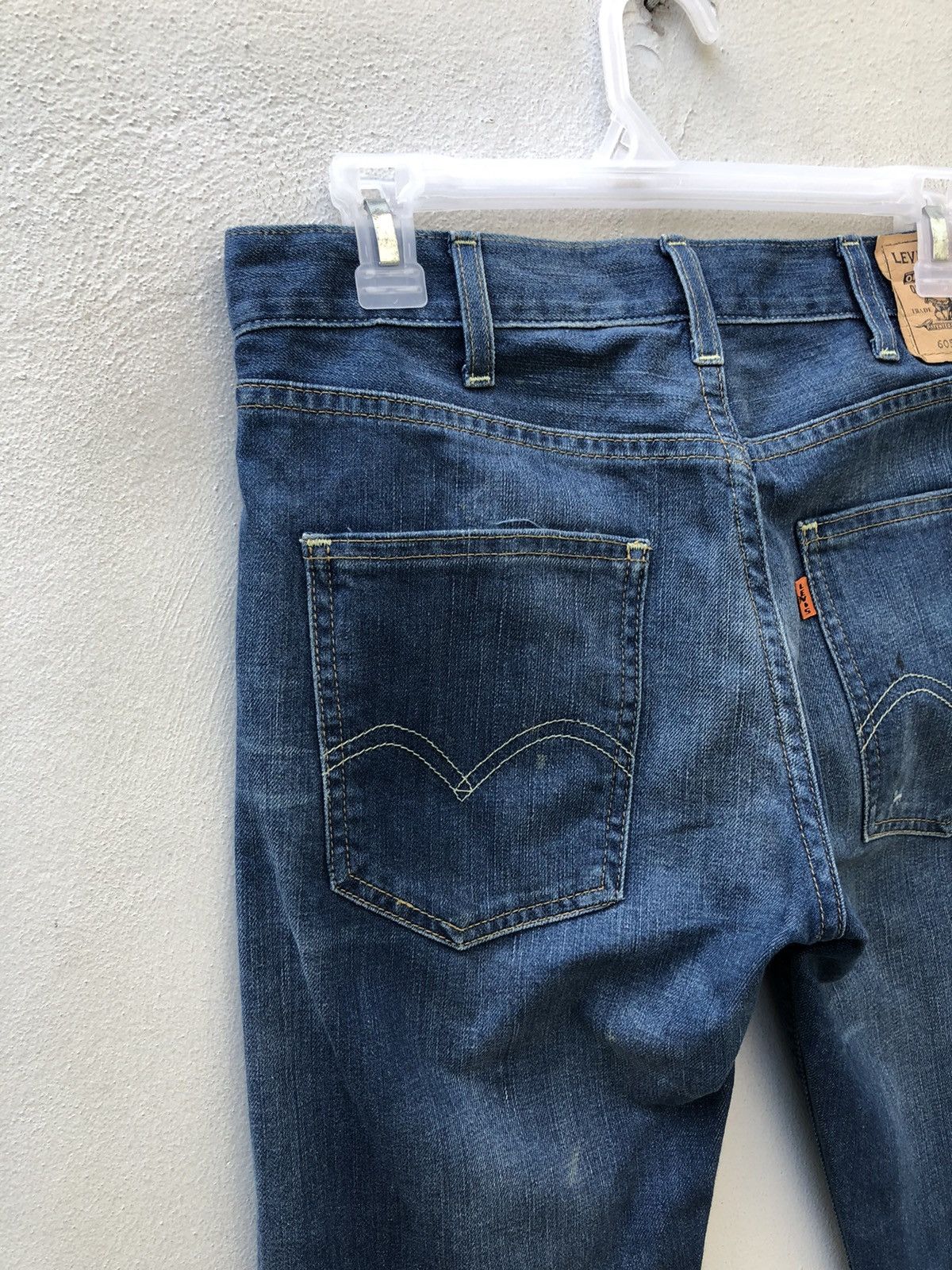 Levi's Vintage Clothing LVC Levi’s 605 Capital E Orange Tab Denim Painter Jeans Size US 28 / EU 44 - 3 Thumbnail