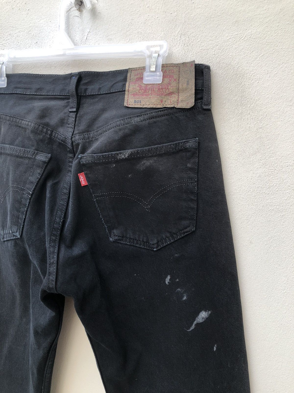 Levi's Vtg 2000 Levi’s 501 Jeans Fade Black Denim Painter Jeans Size US 31 - 18 Thumbnail