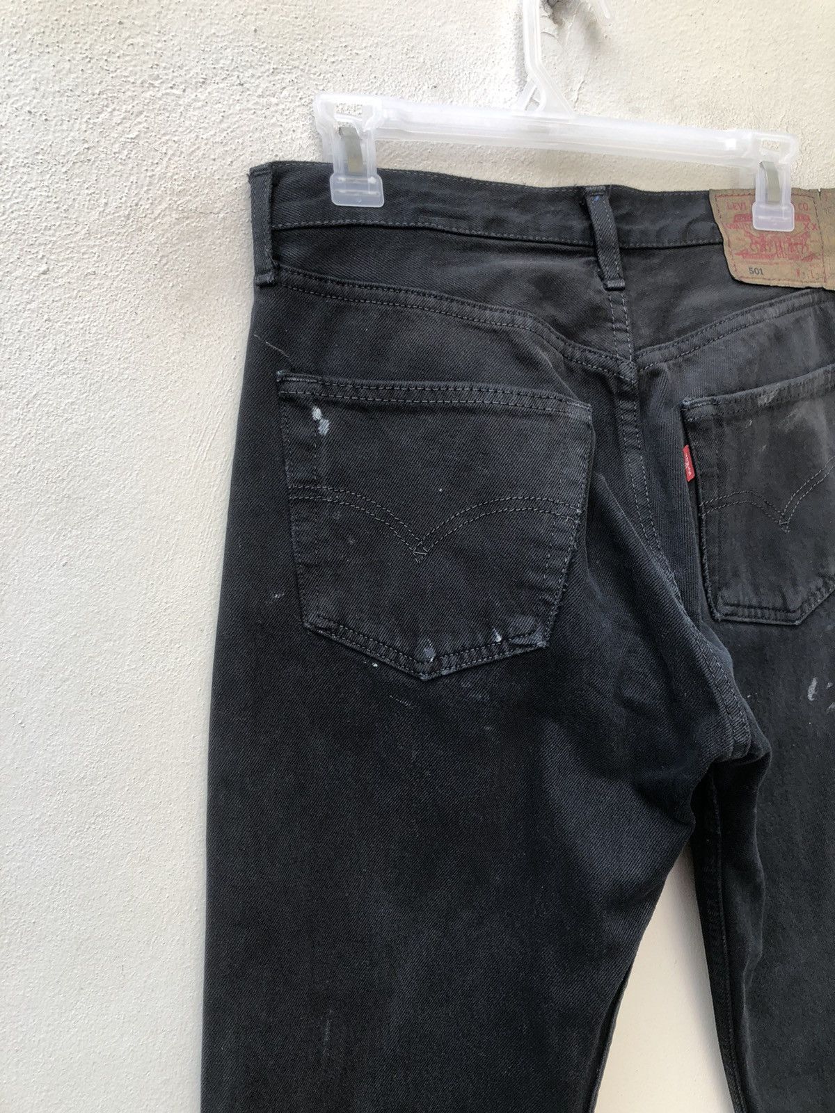 Levi's Vtg 2000 Levi’s 501 Jeans Fade Black Denim Painter Jeans Size US 31 - 15 Thumbnail
