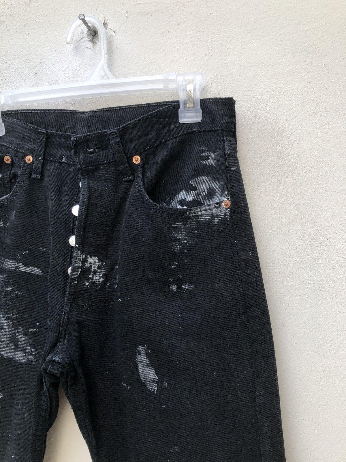Levi's Vtg 2000 Levi’s 501 Jeans Fade Black Denim Painter Jeans Size US 31 - 11 Thumbnail