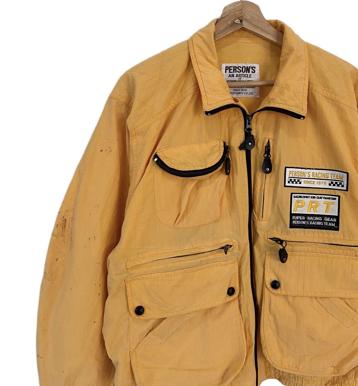 PERSON'S × PPFM × Vintage GRAIL🔥PERSON'S RACING TEAM BOMBER JACKET MULTI POCKET CARGO Size US XL / EU 56 / 4 - 8 Thumbnail