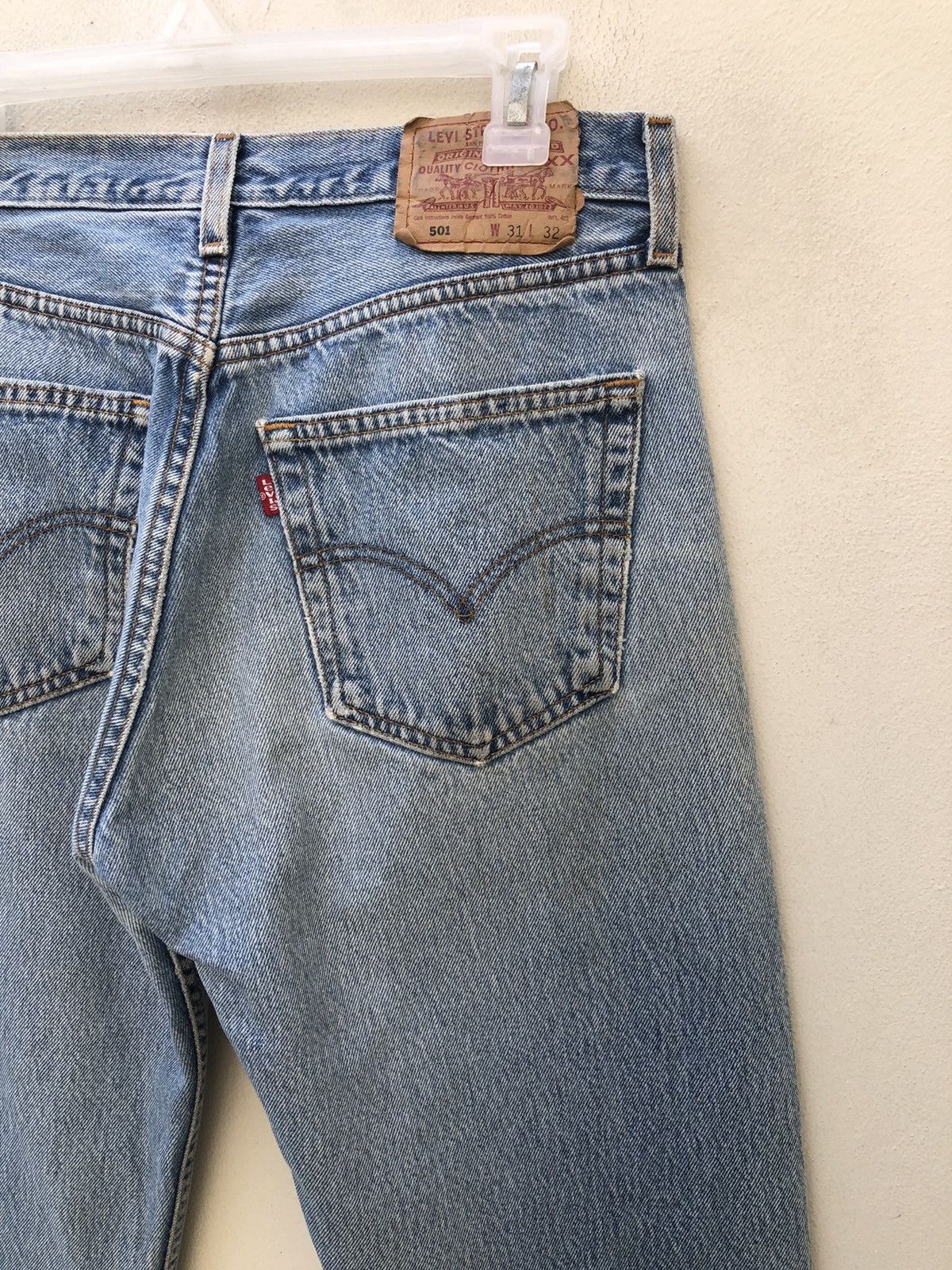 Levi's Vintage Y2K 2001 Levi’s 501 Jeans Ageing Denim Size US 31 - 17 Thumbnail