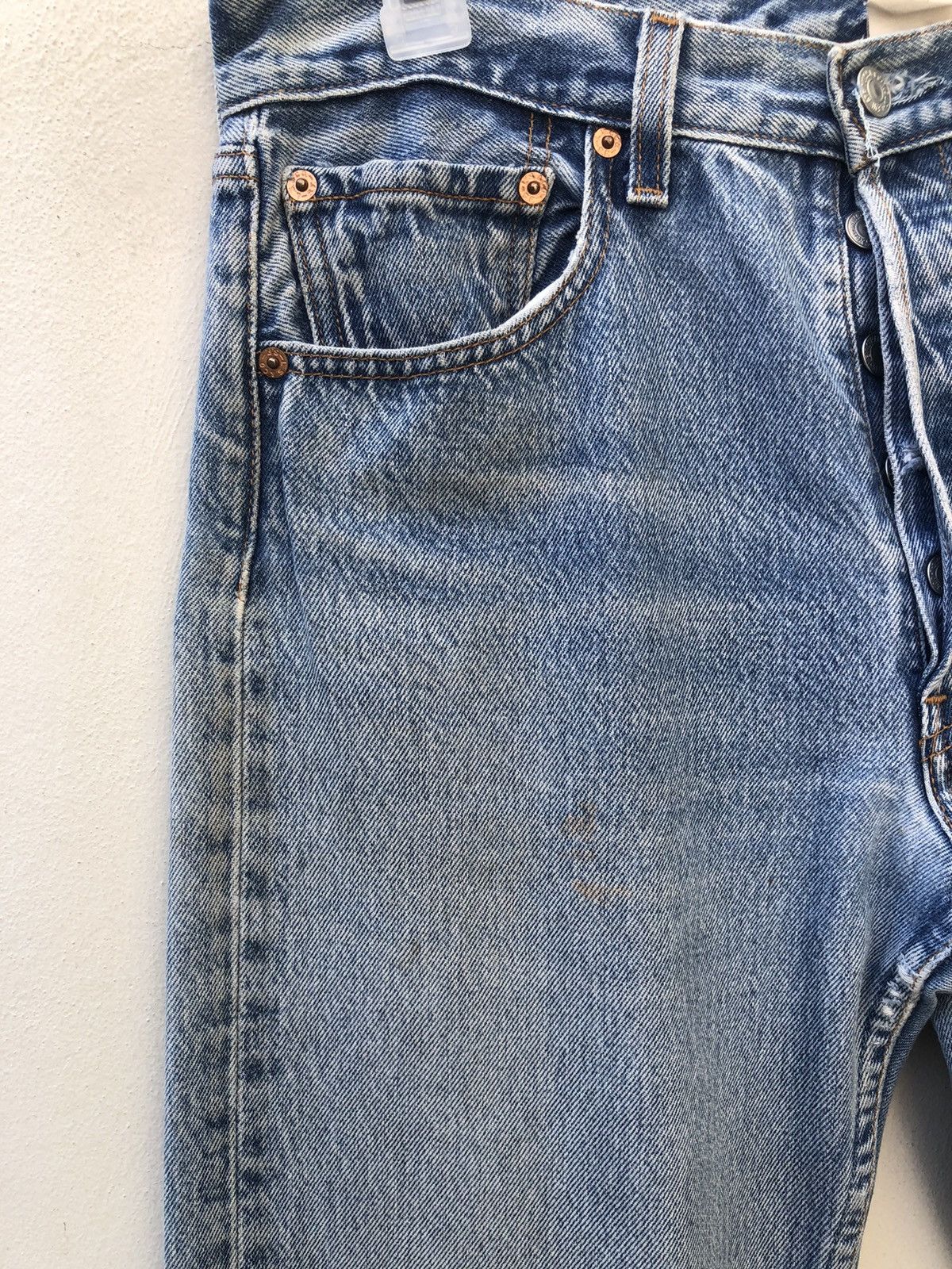 Levi's Vintage Y2K 2001 Levi’s 501 Jeans Ageing Denim Size US 31 - 4 Thumbnail