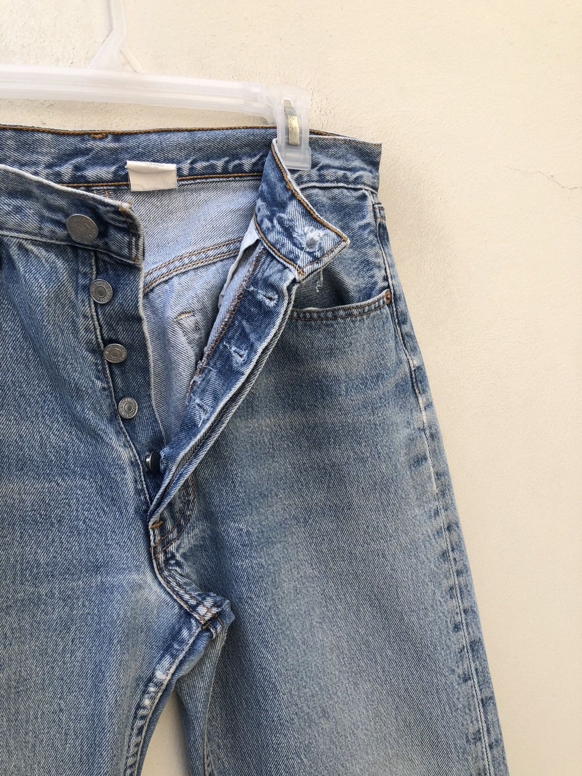 Levi's Vintage Y2K 2001 Levi’s 501 Jeans Ageing Denim Size US 31 - 6 Thumbnail