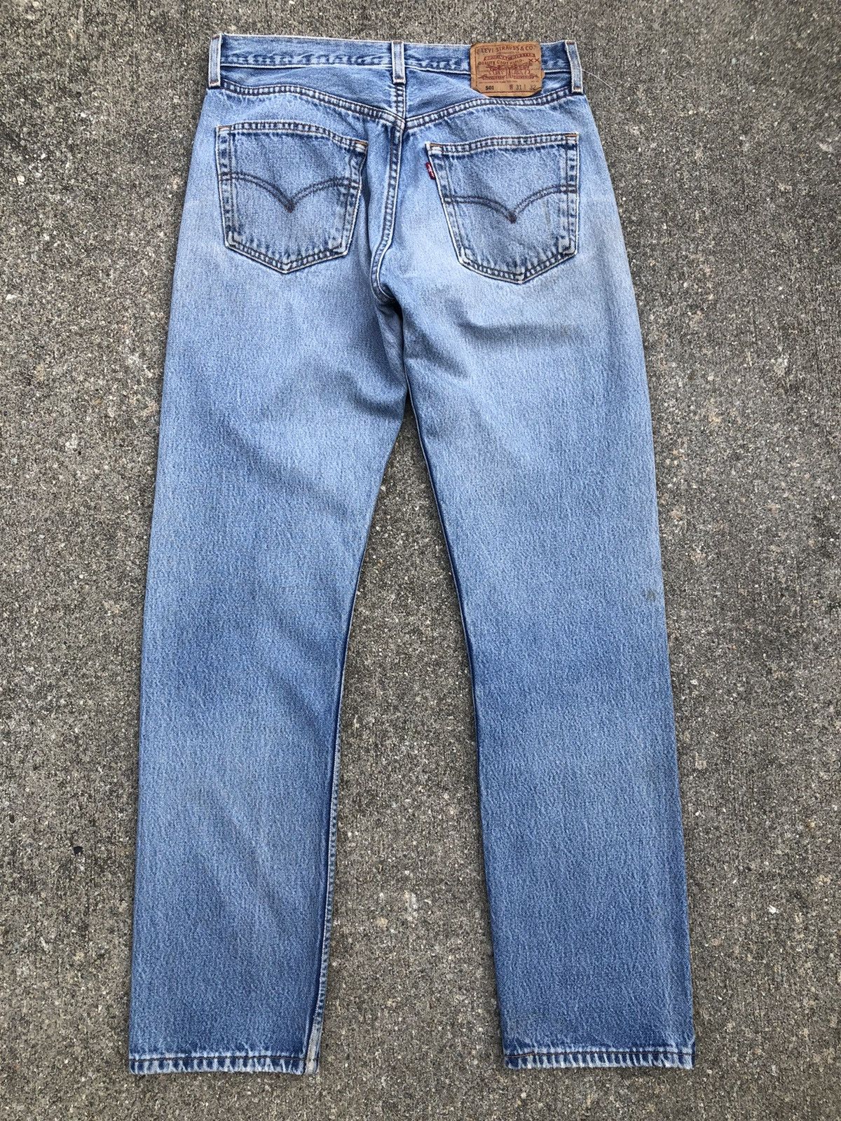 Levi's Vintage Y2K 2001 Levi’s 501 Jeans Ageing Denim Size US 31 - 2 Thumbnail