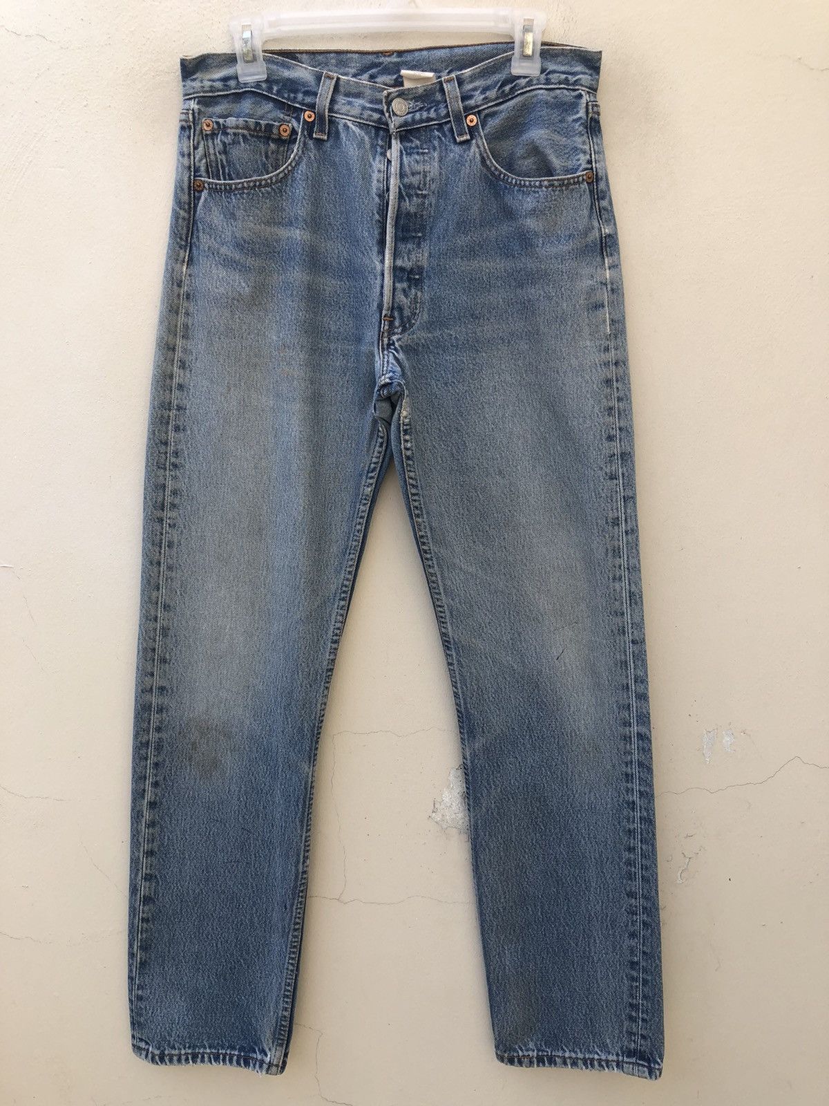 Levi's Vintage Y2K 2001 Levi’s 501 Jeans Ageing Denim Size US 31 - 3 Thumbnail