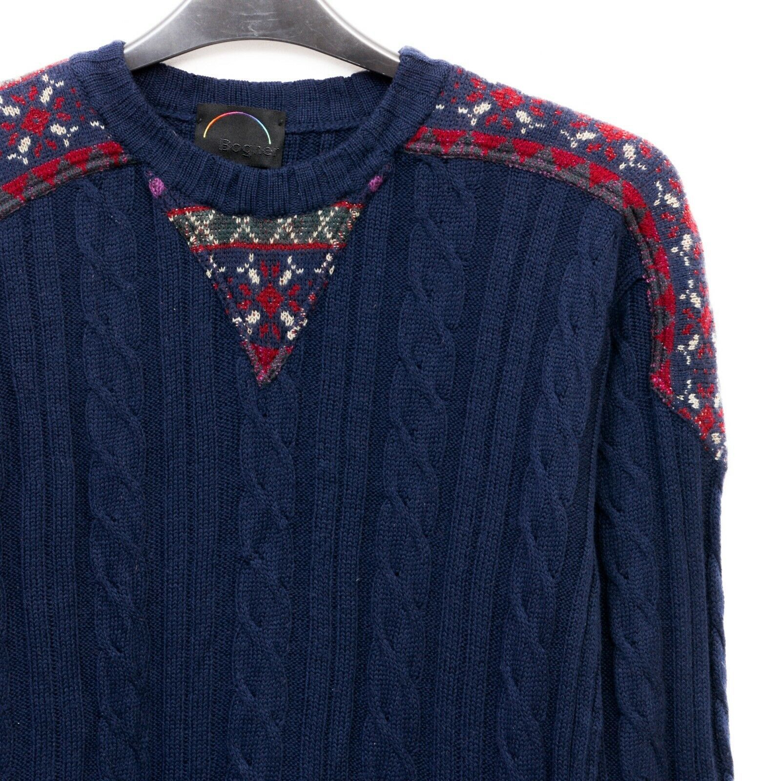 Bogner × Vintage Wool Sweater Women M Pullover EU 40 Knitted Jumper Pullover Size M / US 6-8 / IT 42-44 - 3 Thumbnail