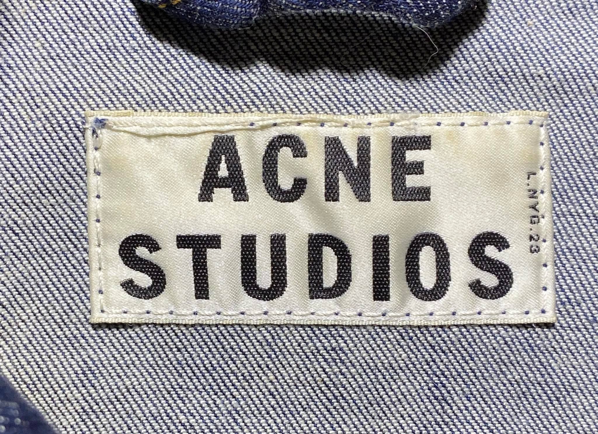 Acne Studios Stace Degrade Denim Whitened Jacket Size 36