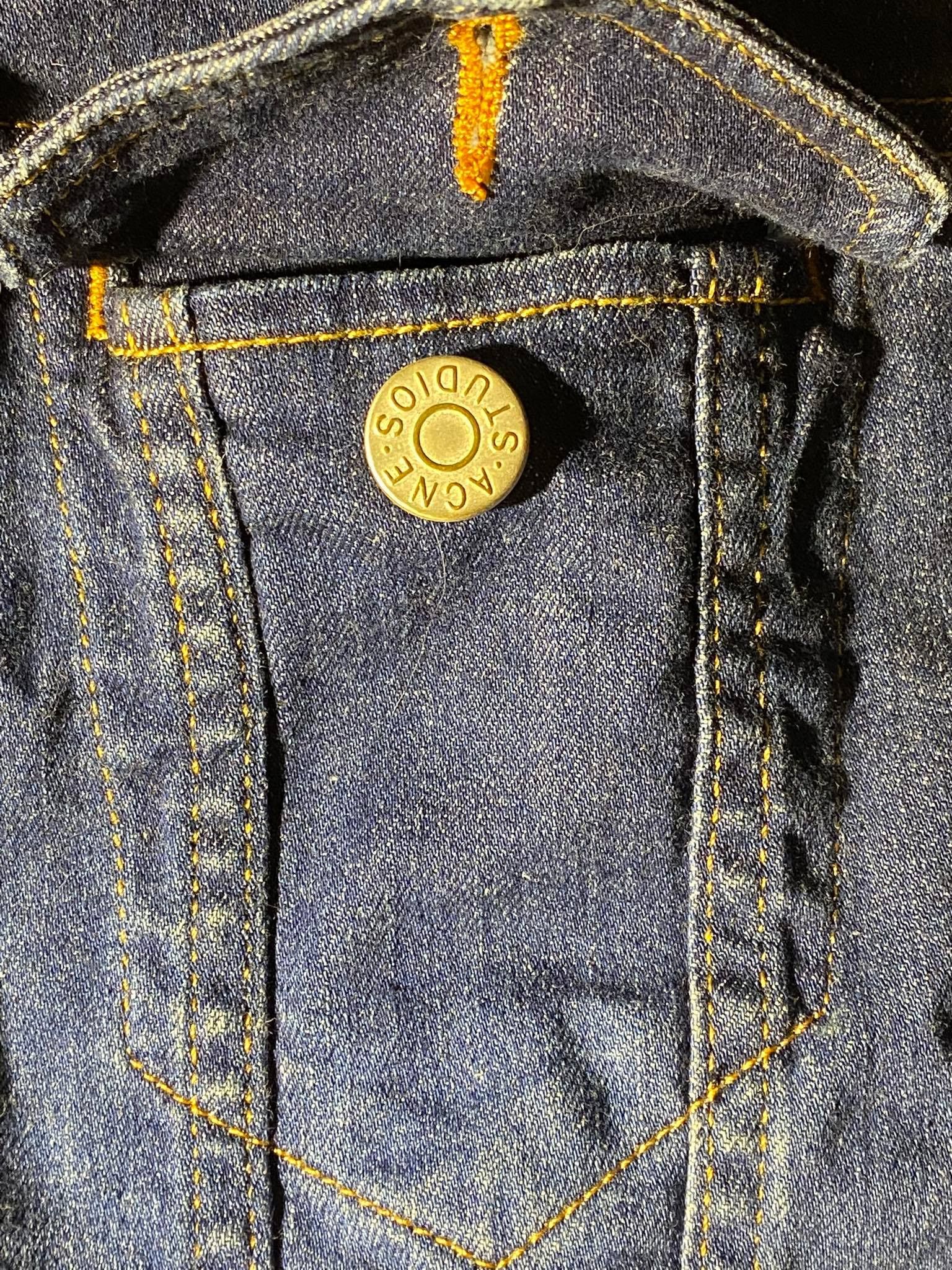 Acne Studios Stace Degrade Denim Whitened Jacket Size 36