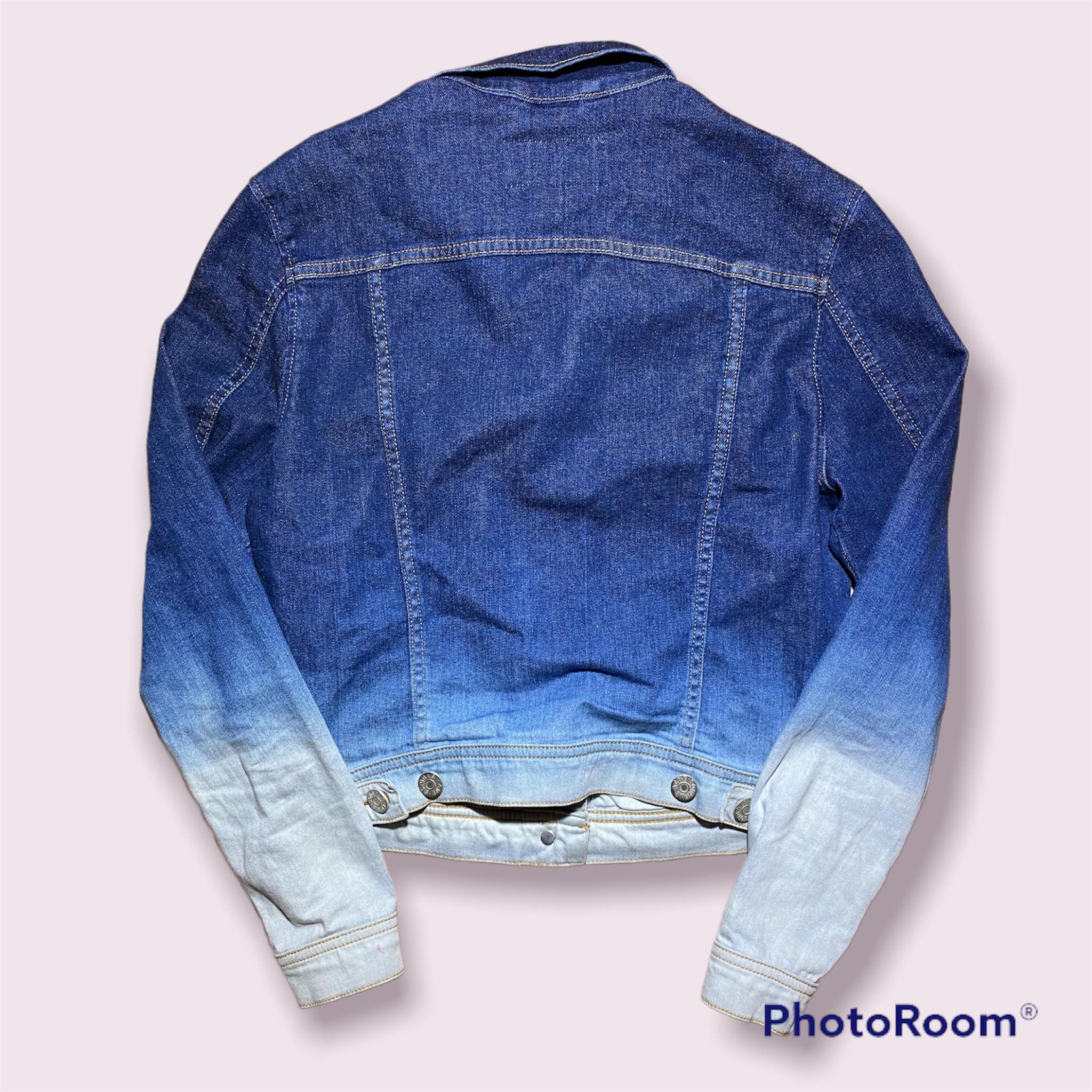 Acne Studios Stace Degrade Denim Whitened Jacket Size 36