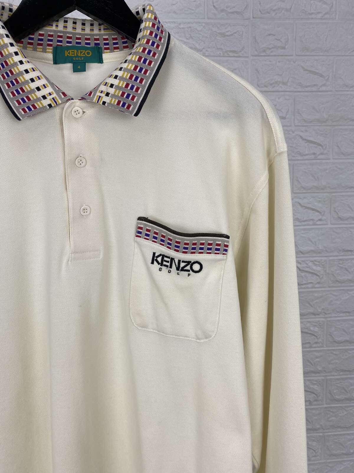 kenzo golf vintage long sleeve polo