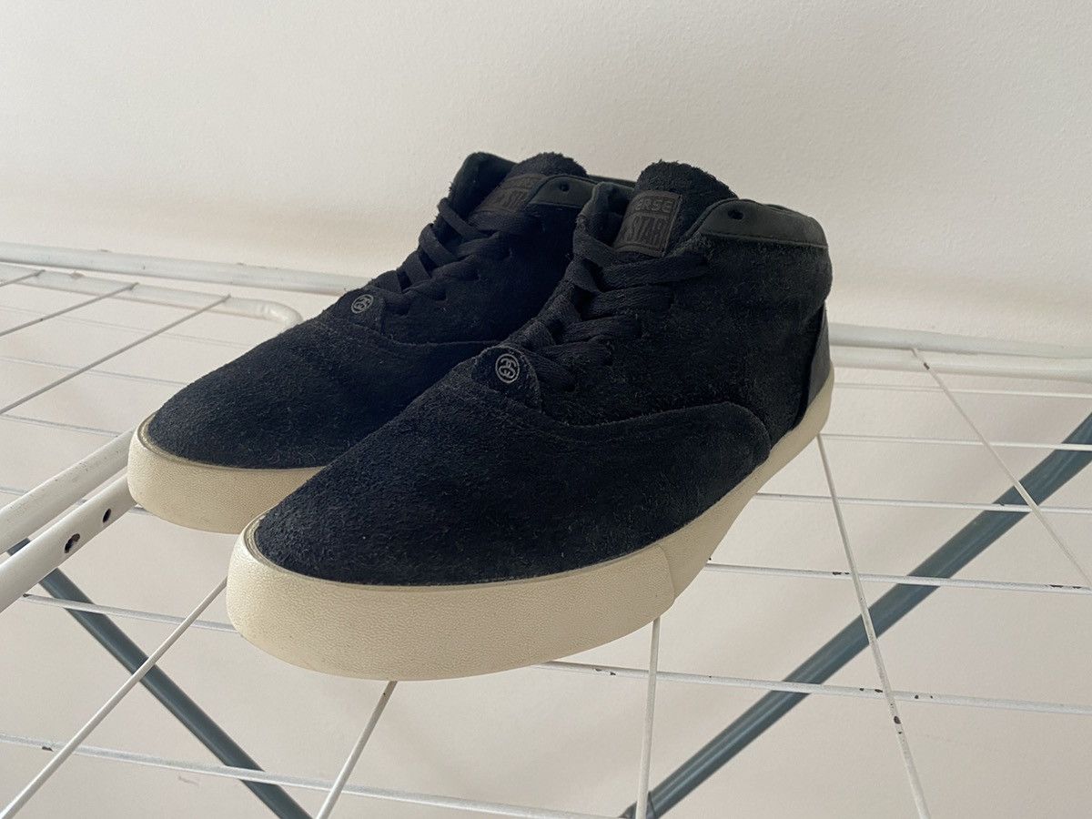 Converse × Stussy 🇺🇦 LAST DROP!🔴 RARE 🔴 Stussy x Converse Cvo Ls Mid Black 2012 Size US 10.5 / EU 43-44 - 2 Thumbnail