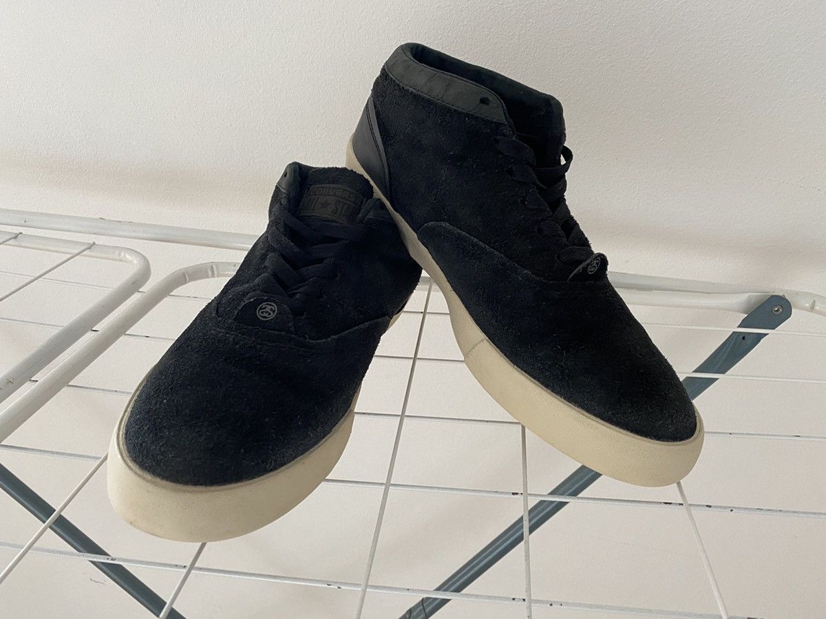 Converse × Stussy 🇺🇦 LAST DROP!🔴 RARE 🔴 Stussy x Converse Cvo Ls Mid Black 2012 Size US 10.5 / EU 43-44 - 3 Thumbnail