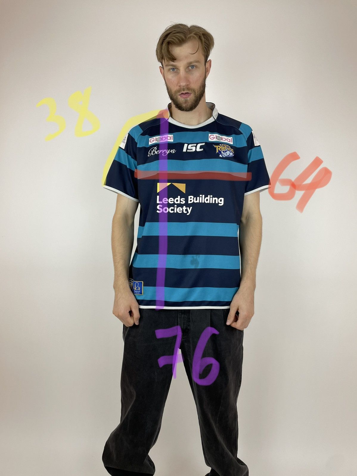 Other LEEDS RHINOS RUGBY LEAGUE ISC RUGBY T-shirt jersey size 3XL Size US XXL / EU 58 / 5 - 13 Thumbnail