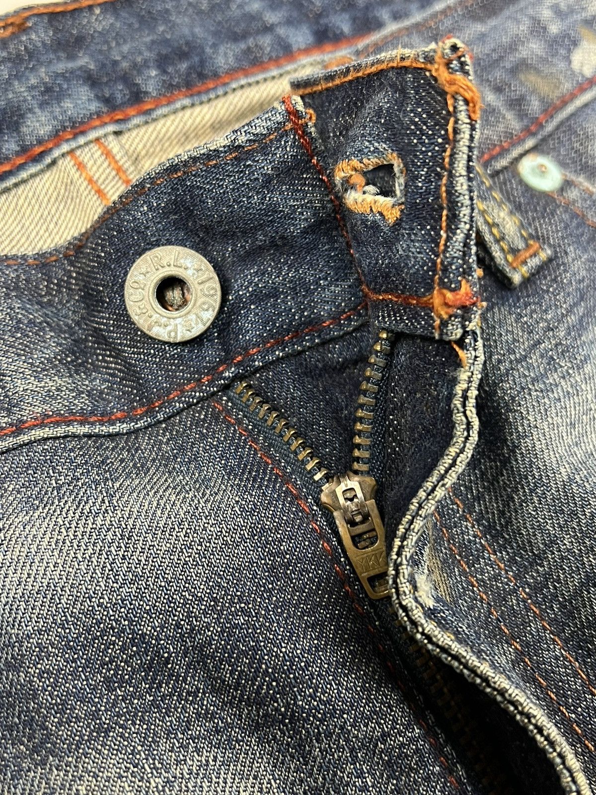 Ralph Lauren RARE 🔥 Polo Ralph Lauren Distressed Paint Splatter Denim Size US 36 / EU 52 - 12 Thumbnail
