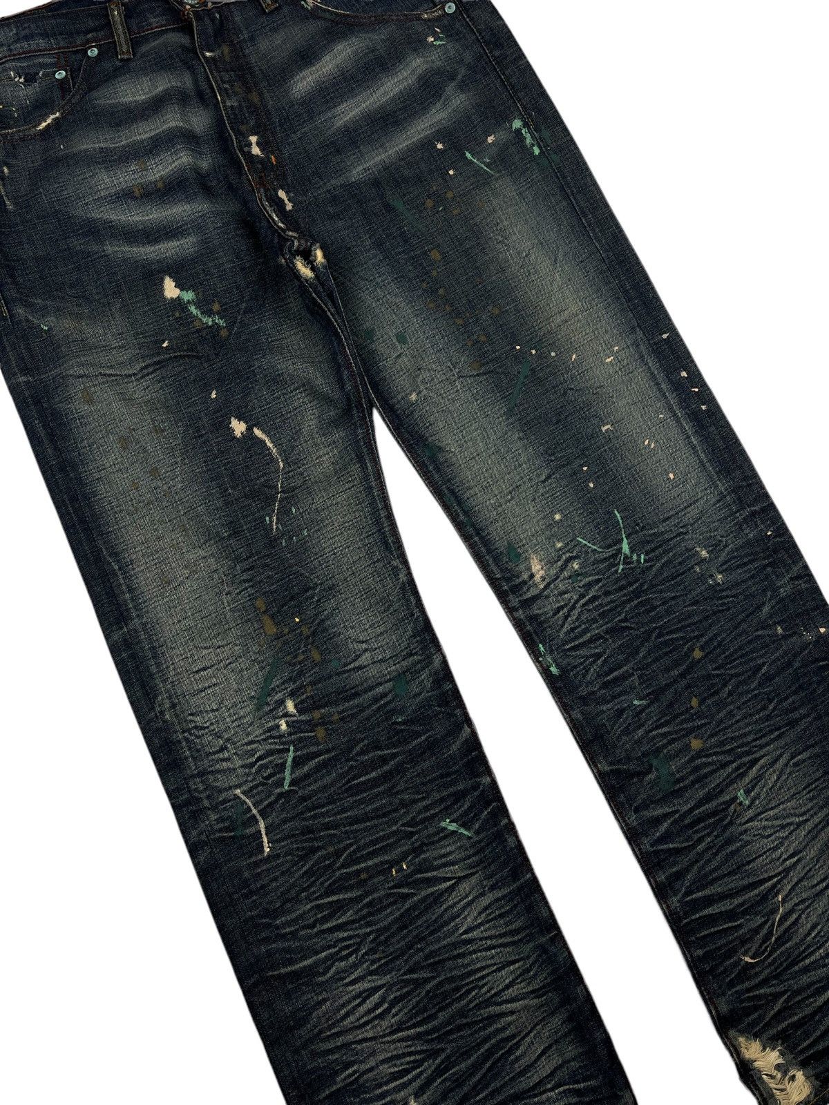 Ralph Lauren RARE 🔥 Polo Ralph Lauren Distressed Paint Splatter Denim Size US 36 / EU 52 - 4 Thumbnail