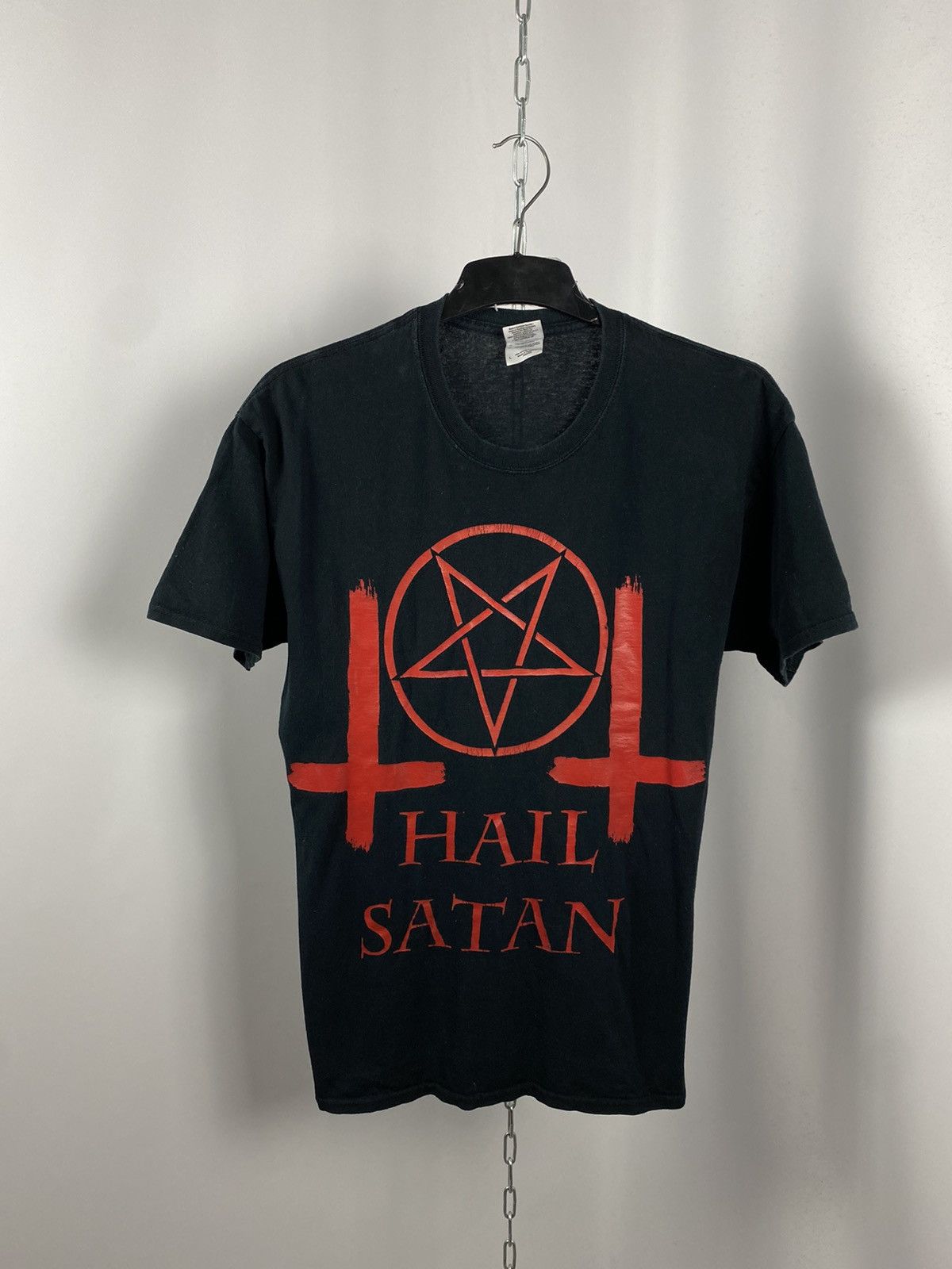 Band Tees Hail Satan 666 T-shirts vintage big logo Y2K band tee size L Size US M / EU 48-50 / 2 - 1 Thumbnail