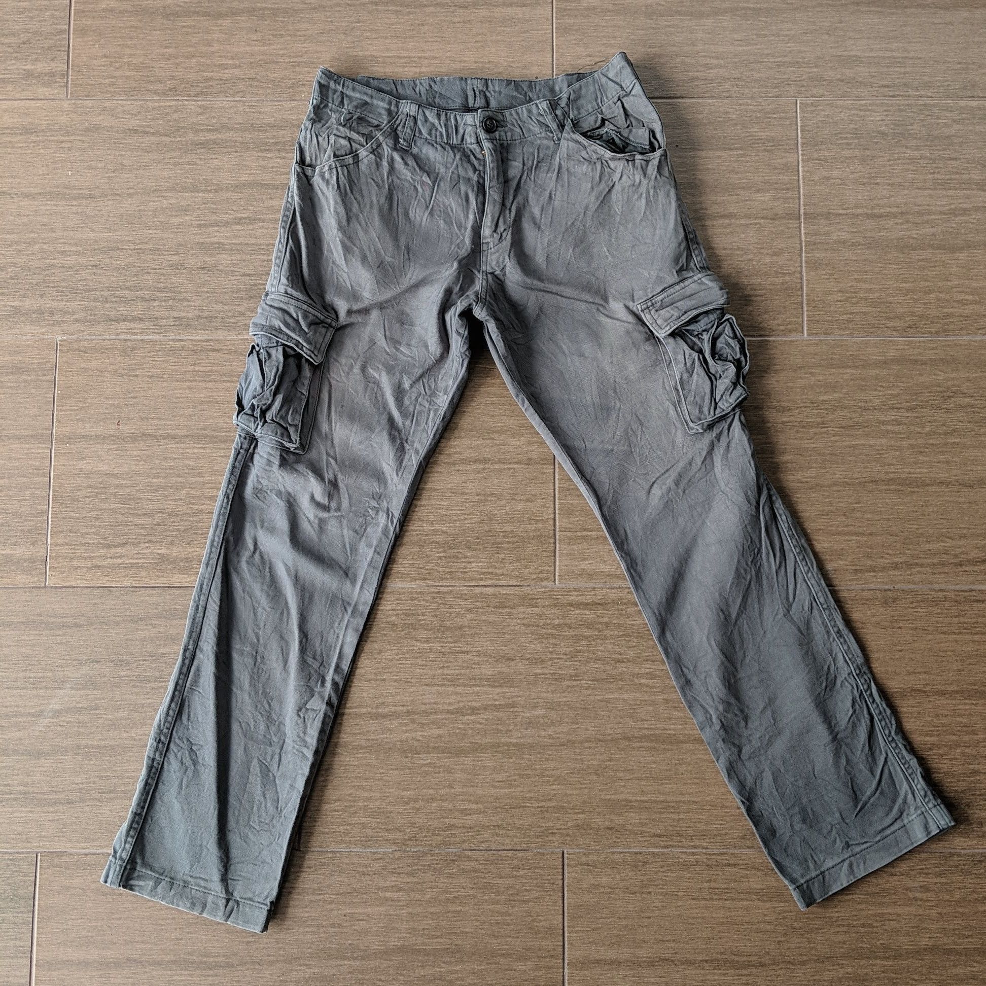 Japanese Brand × Vintage Vintage Japanese Hard Cloth Utility Trousers Cargo Pants Size US 30 / EU 46 - 1 Thumbnail