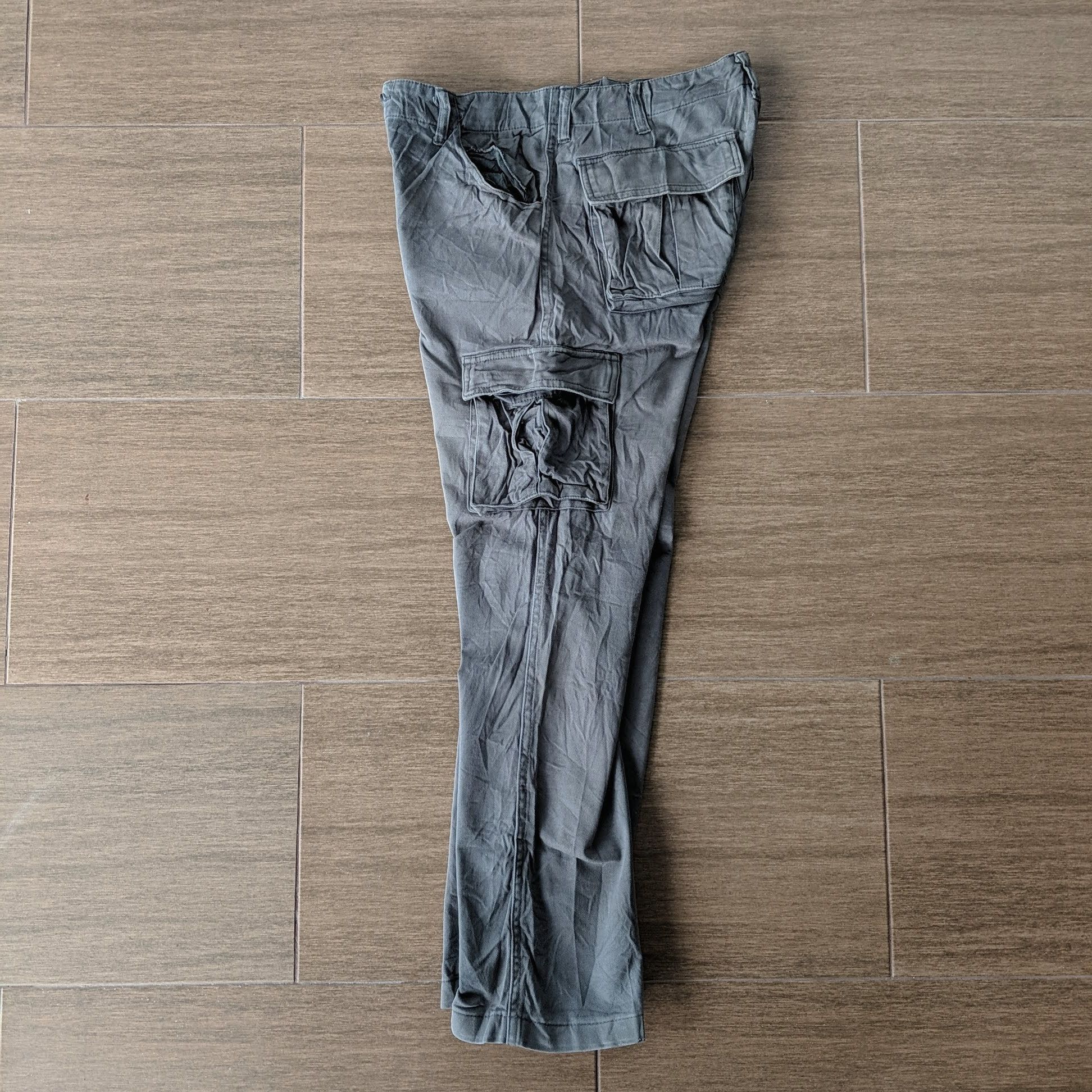 Japanese Brand × Vintage Vintage Japanese Hard Cloth Utility Trousers Cargo Pants Size US 30 / EU 46 - 12 Thumbnail