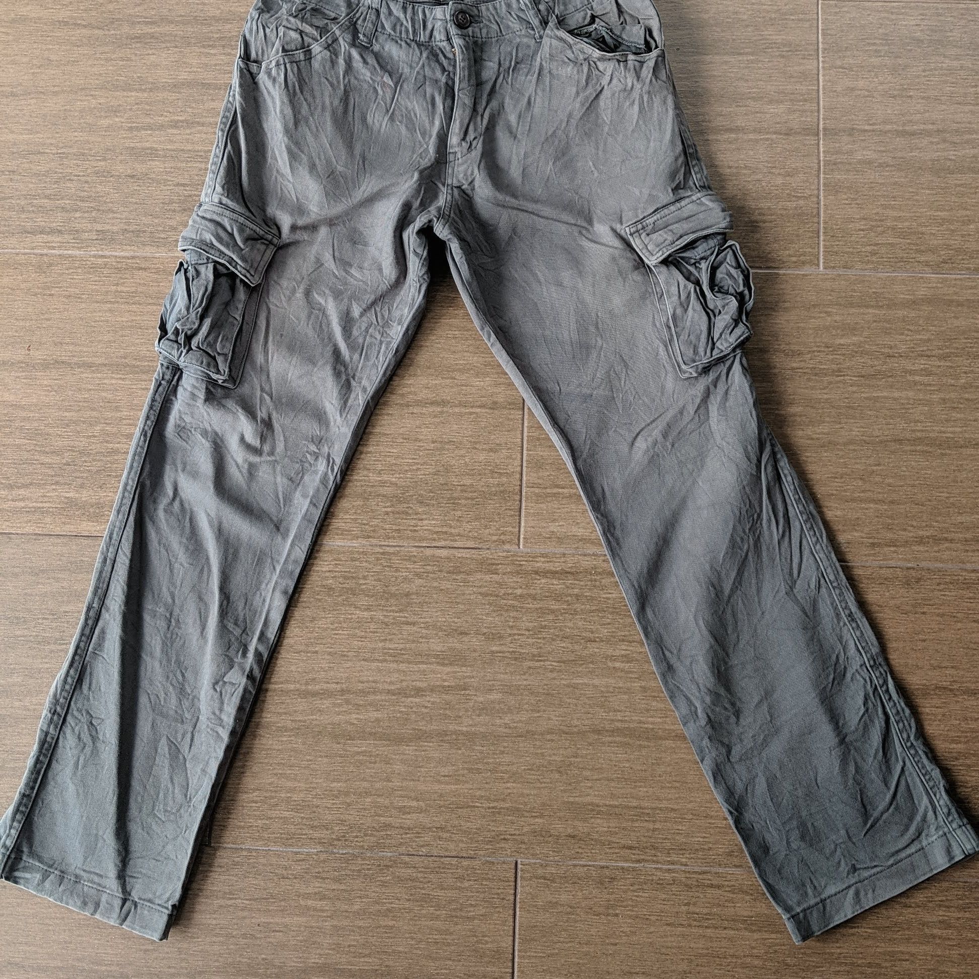 Japanese Brand × Vintage Vintage Japanese Hard Cloth Utility Trousers Cargo Pants Size US 30 / EU 46 - 5 Thumbnail