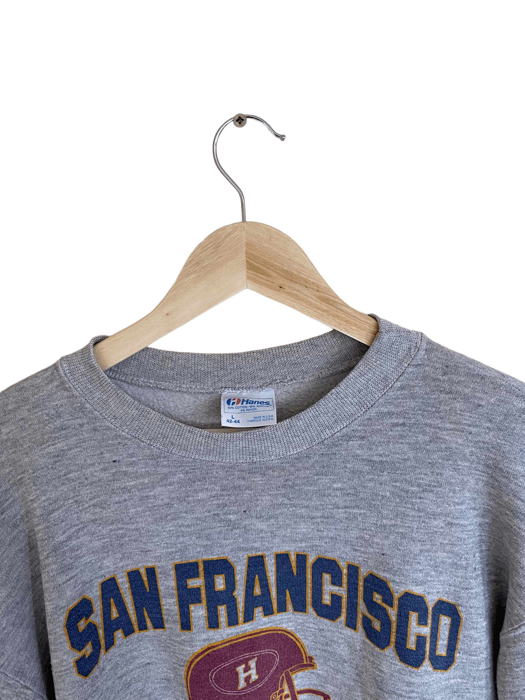 Hanes × Vintage 90s' Hanes San Francisco gray crewneck, size L, usa made Size US L / EU 52-54 / 3 - 2 Thumbnail