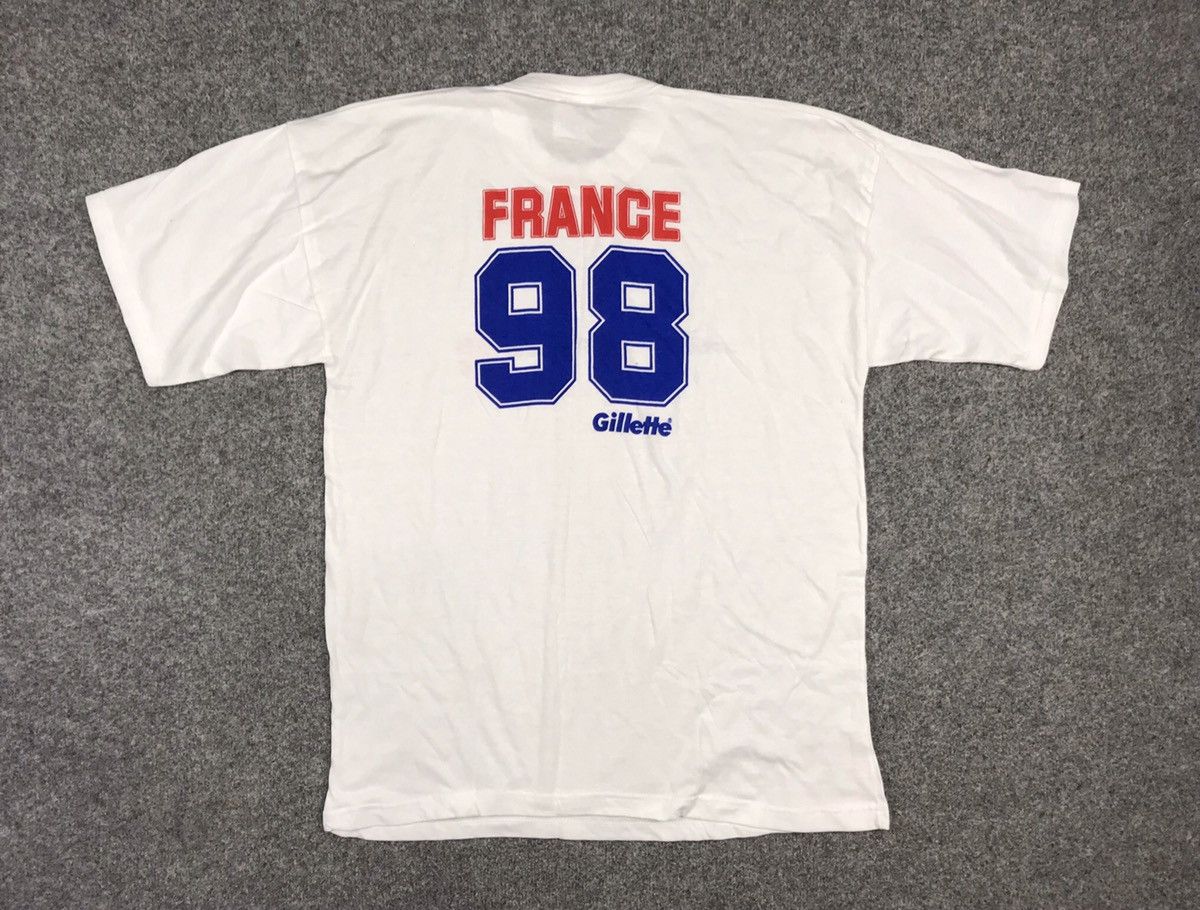 Vintage France 98 Gillette t-shirt Size US XL / EU 56 / 4 - 8 Thumbnail