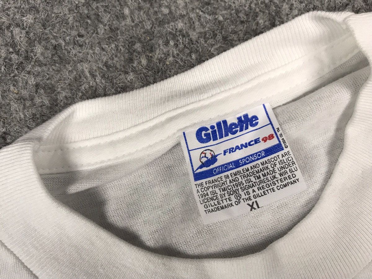 Vintage France 98 Gillette t-shirt Size US XL / EU 56 / 4 - 5 Thumbnail