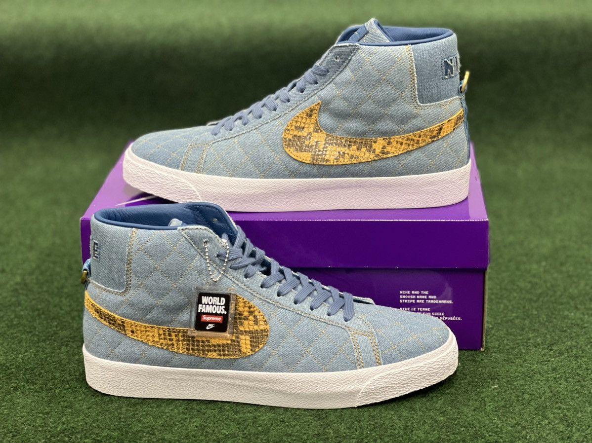 Nike × Supreme Supreme x Nike SB Blazer Mid Denim Size US 11 / EU 44 - 1 Thumbnail