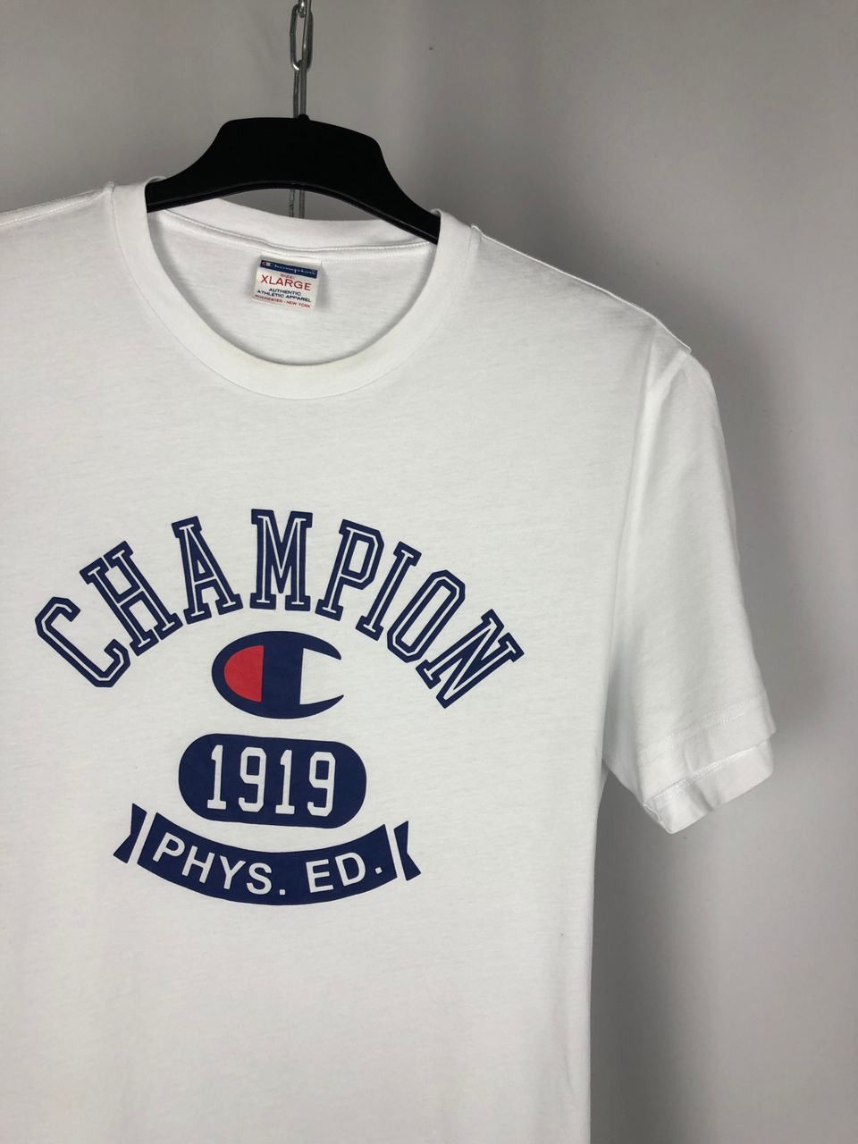 Champion Men’s Champion T-shirts white big logo size XL Size US XL / EU 56 / 4 - 2 Thumbnail