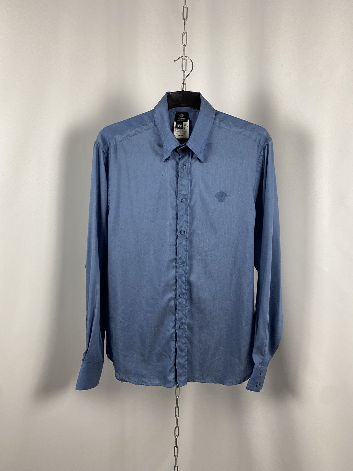 Vintage Versace vintage shirts long sleeve blue size XL Size US XL / EU 56 / 4 - 1 Thumbnail