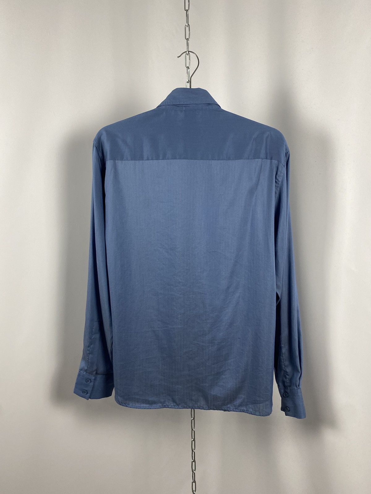 Vintage Versace vintage shirts long sleeve blue size XL Size US XL / EU 56 / 4 - 5 Thumbnail