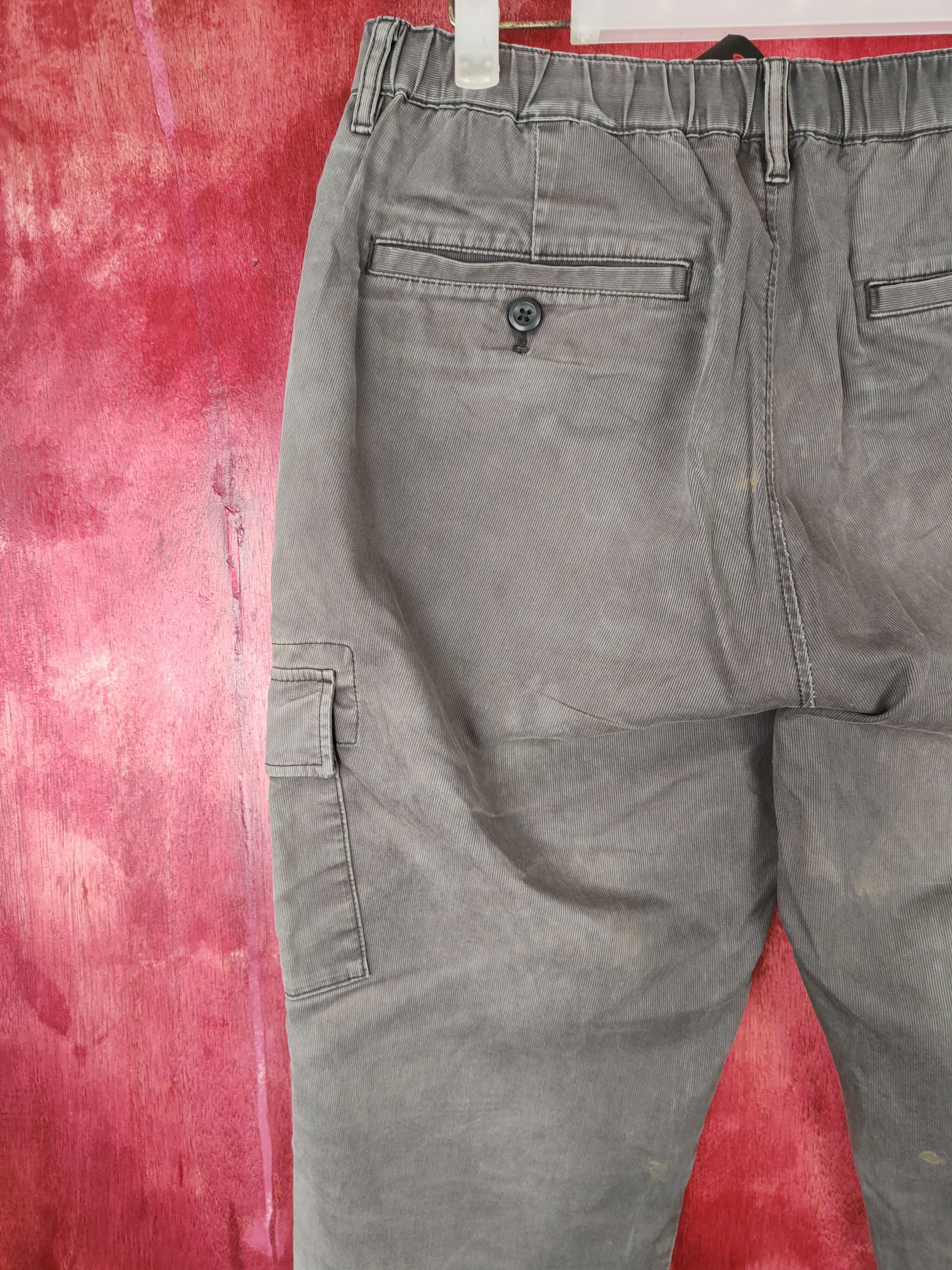 Japanese Brand Uniqlo faded Gray jogger Multi Pocket Cargo Pants #4916 Size US 30 / EU 46 - 9 Thumbnail