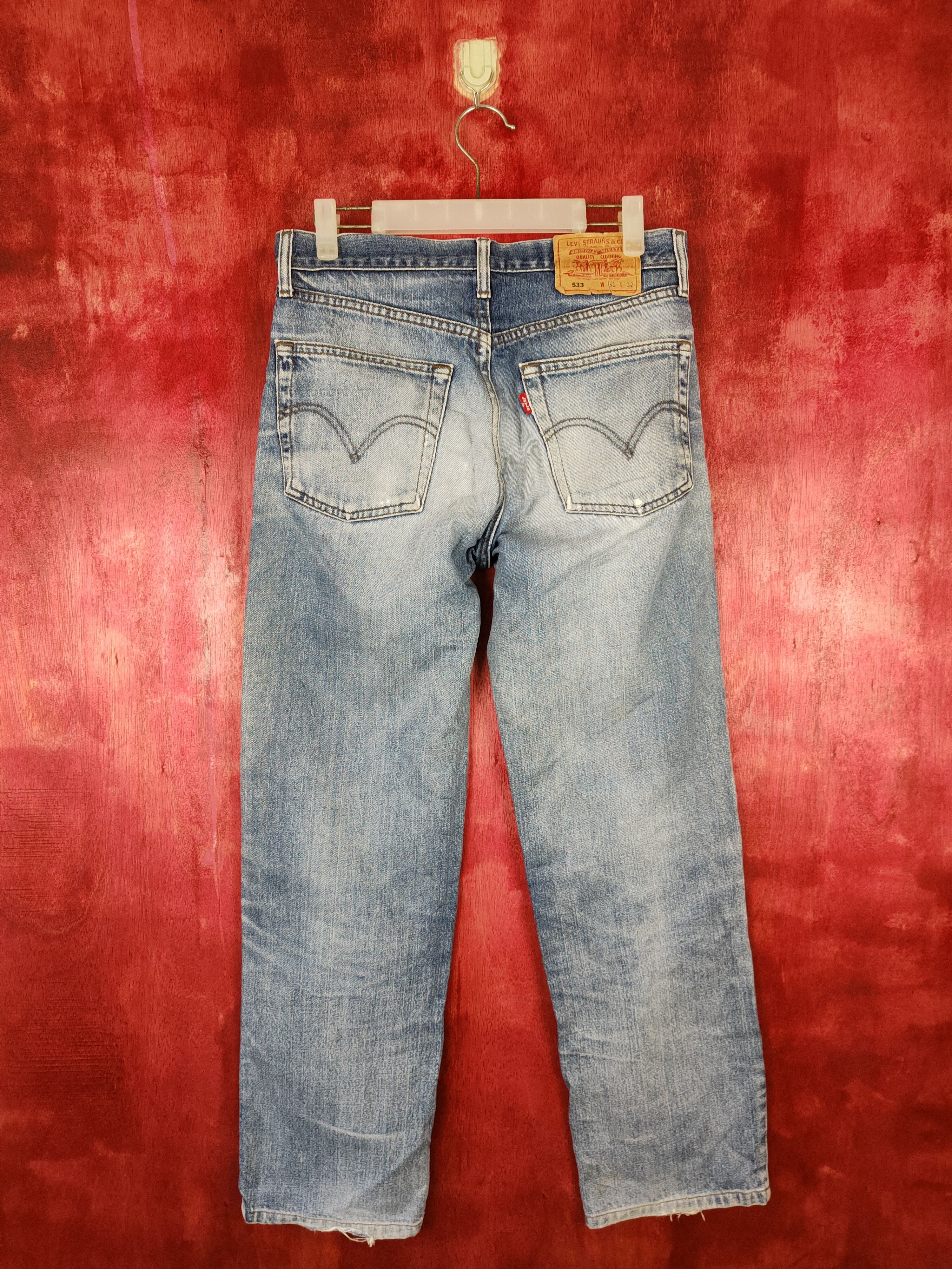 Levi's Levi Strauss & Co faded distressed Blue denim Jeans #4897 Size US 30 / EU 46 - 8 Thumbnail