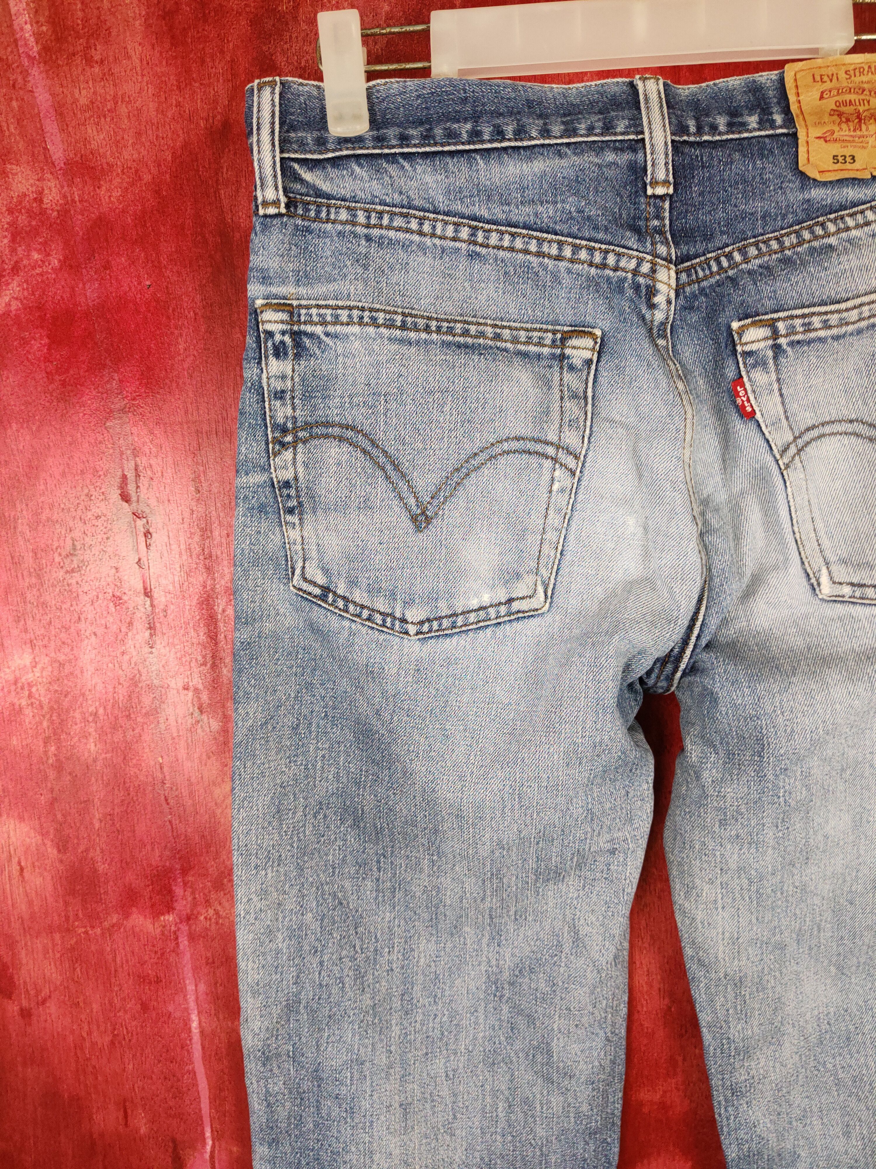 Levi's Levi Strauss & Co faded distressed Blue denim Jeans #4897 Size US 30 / EU 46 - 9 Thumbnail