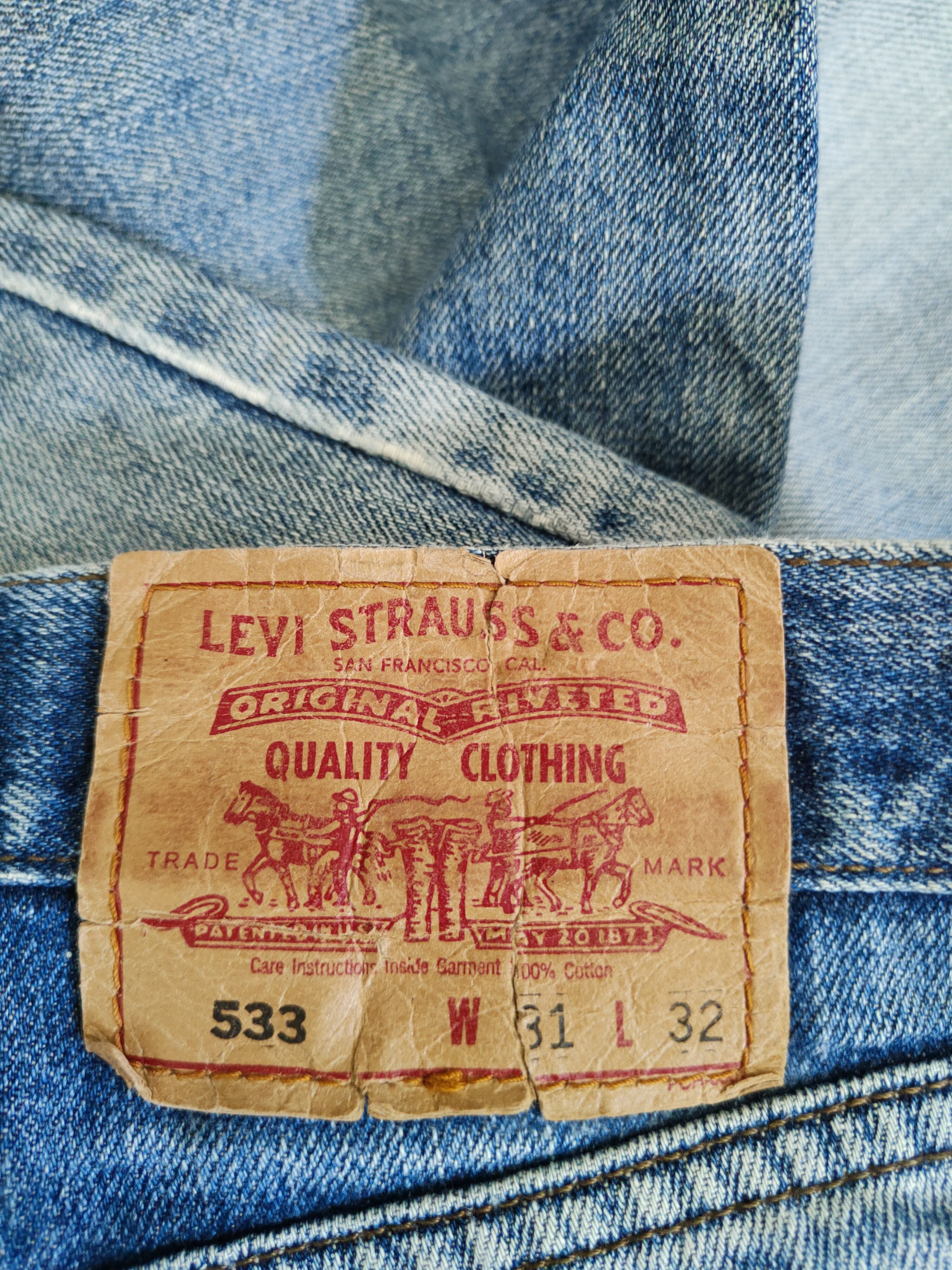Levi's Levi Strauss & Co faded distressed Blue denim Jeans #4897 Size US 30 / EU 46 - 15 Thumbnail