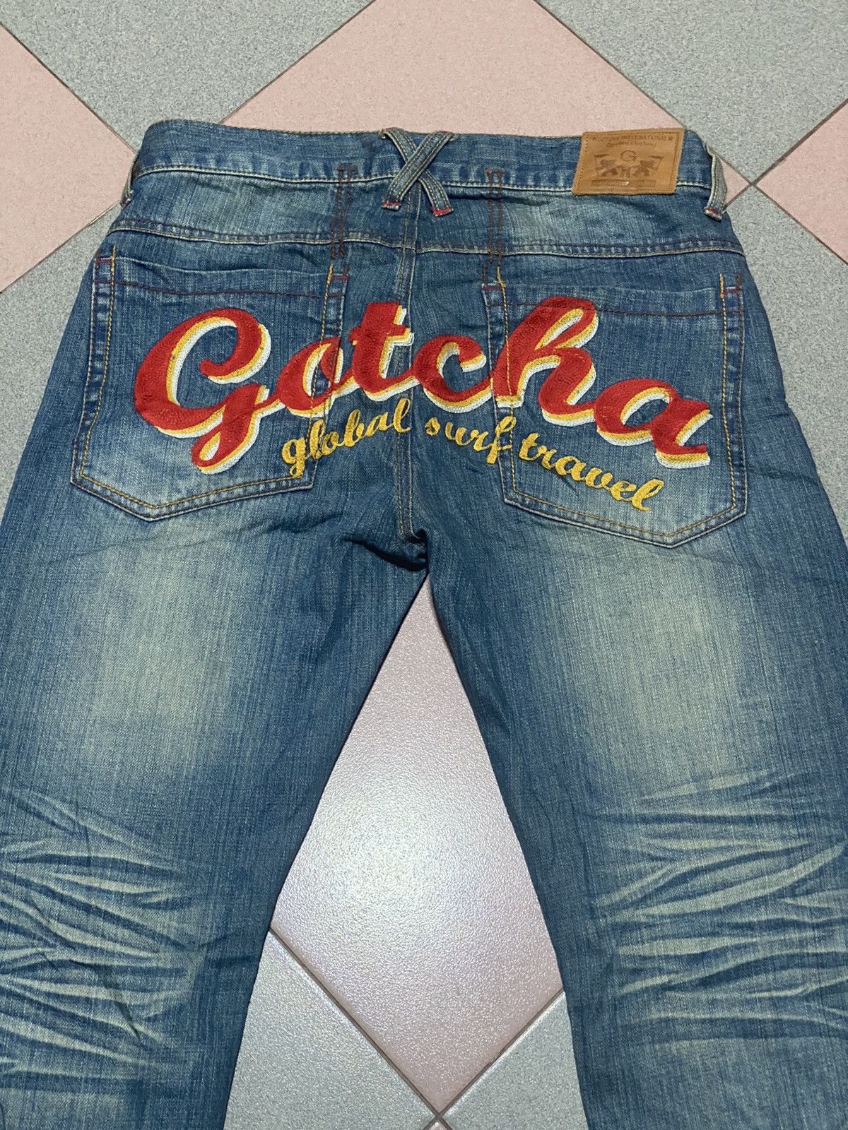 Gotcha Baggy Jeans Japanese Gotcha Embroidered @291 Size US 33 - 4 Thumbnail