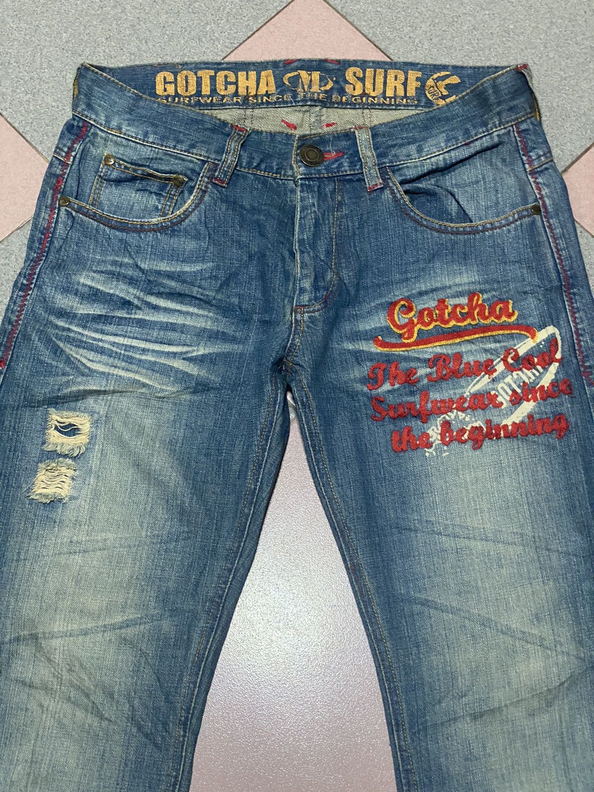 Gotcha Baggy Jeans Japanese Gotcha Embroidered @291 Size US 33 - 2 Thumbnail