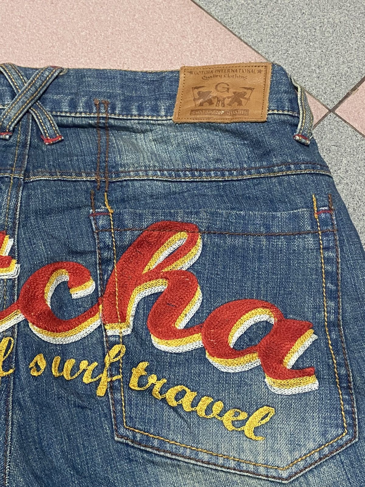 Gotcha Baggy Jeans Japanese Gotcha Embroidered @291 Size US 33 - 7 Thumbnail
