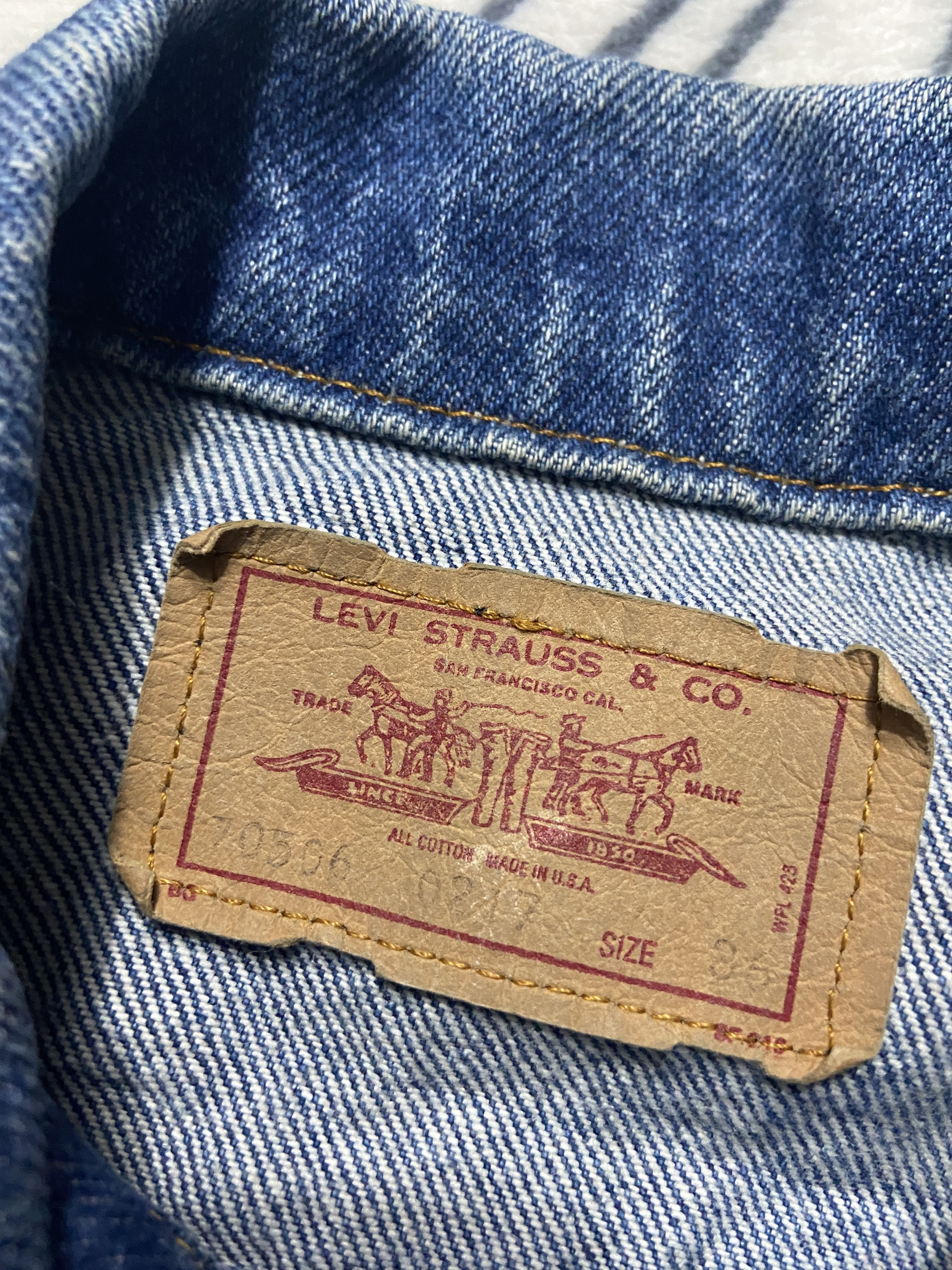 Levi's Vintage Levis Denim Jacket Jeans Made in USA Size US S / EU 44-46 / 1 - 4 Thumbnail