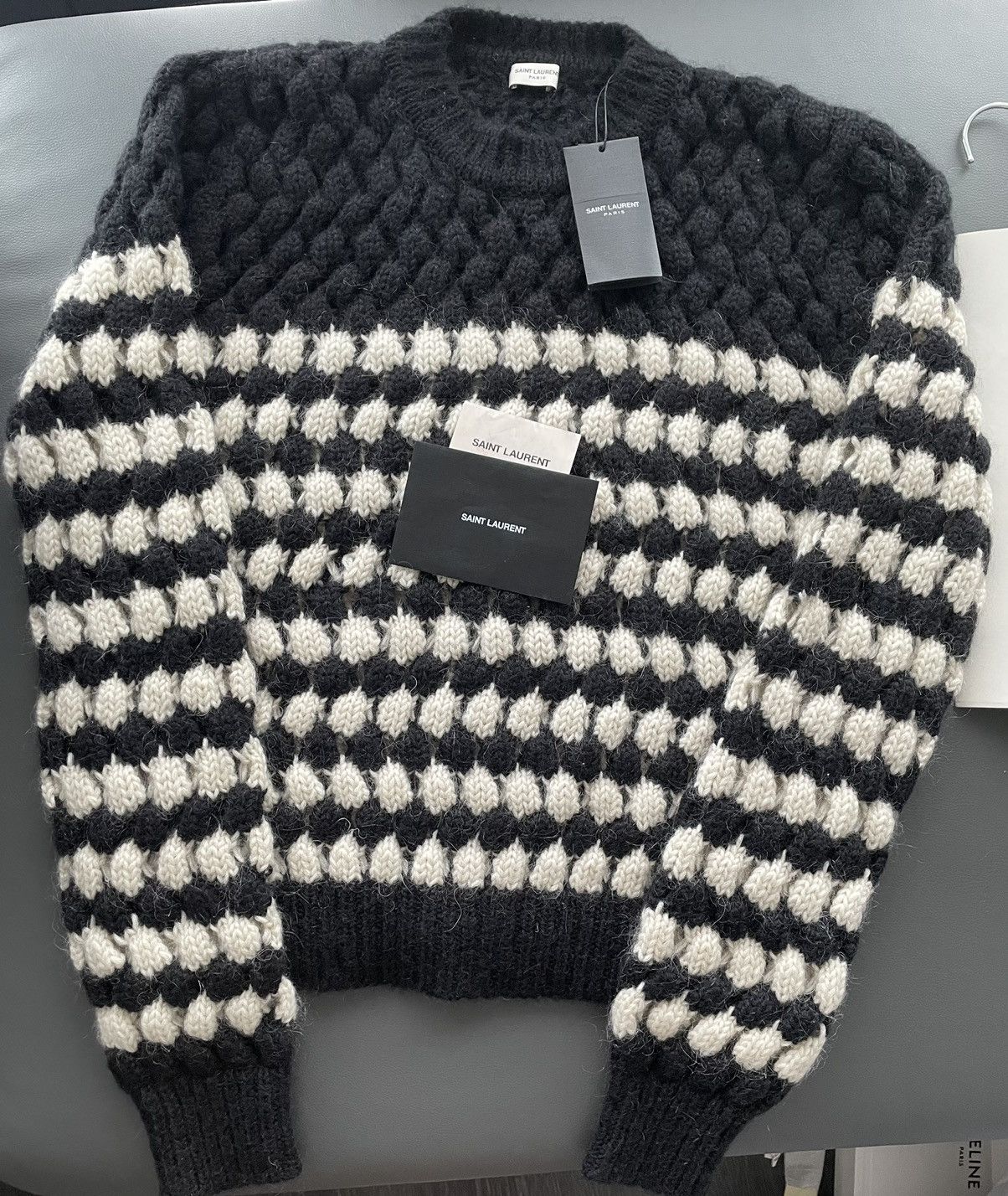 Hedi Slimane × Saint Laurent Paris × Yves Saint Laurent $1,500 NEW Super Runway Limited Edition Alpaca Wool Sweater Size US L / EU 52-54 / 3 - 2 Thumbnail